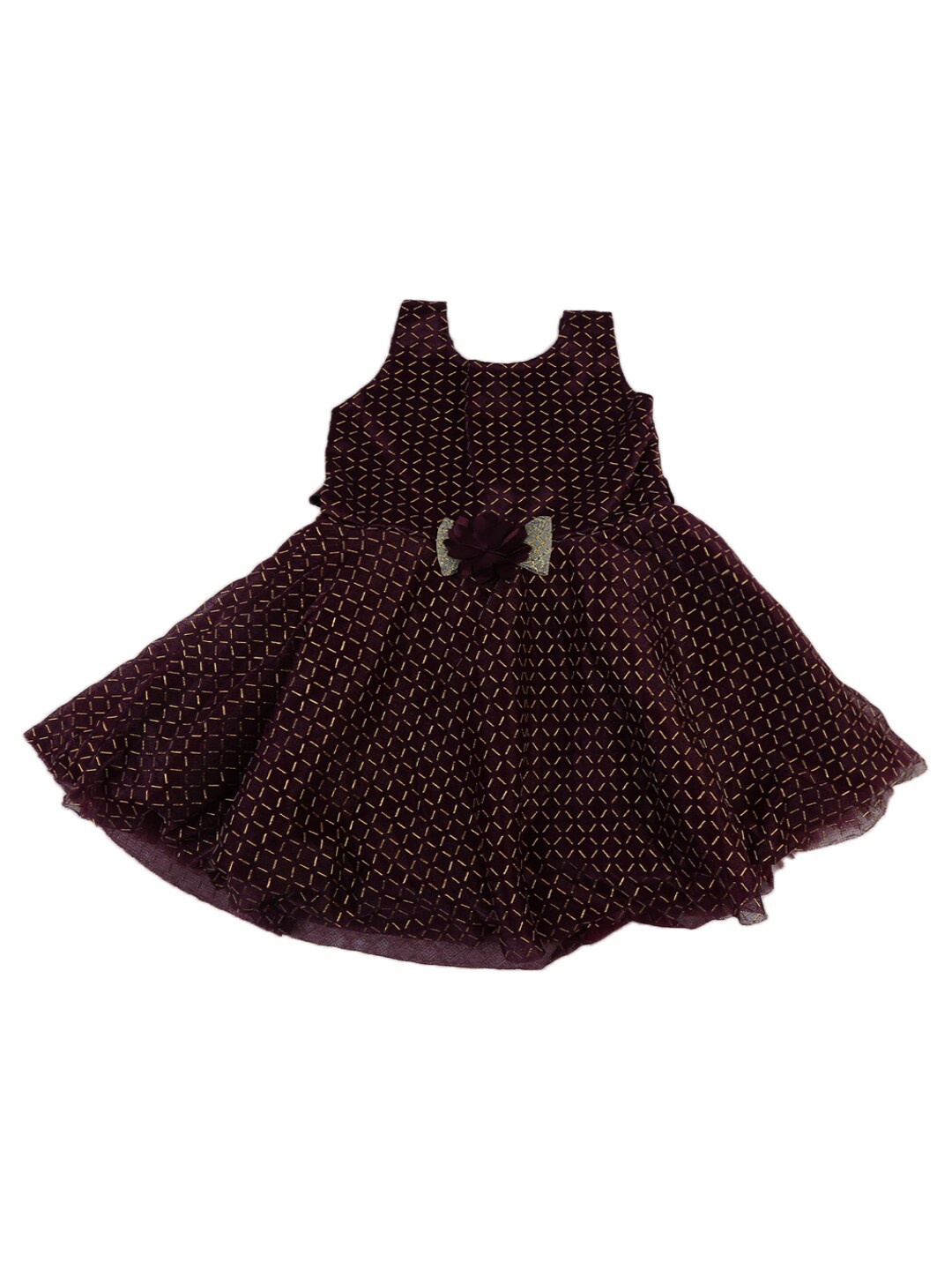 

V-Mart Burgundy Satin Dress