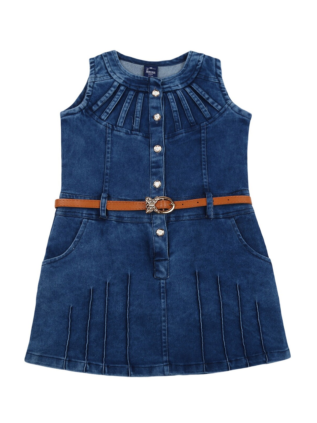 

V-Mart Blue Denim A-Line Dress