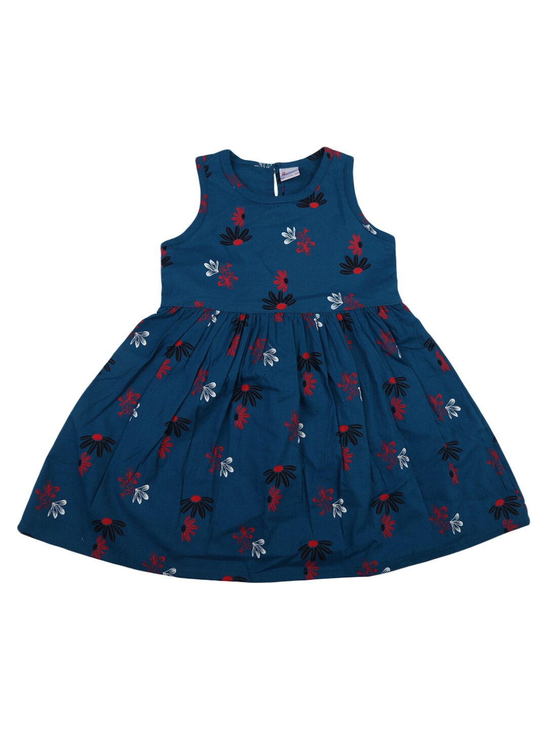 

V-Mart Girls Blue & White Satin Dress