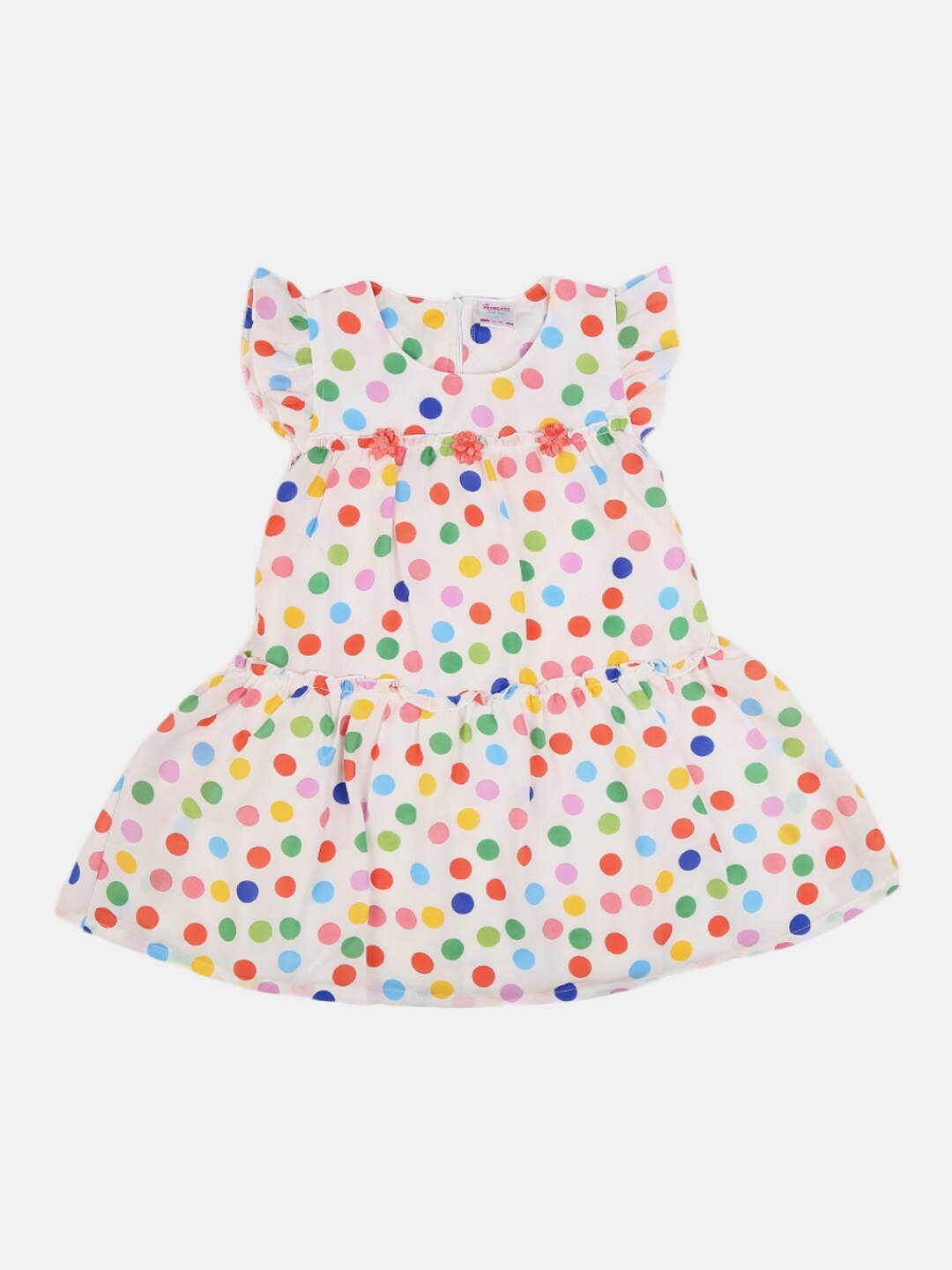 

V-Mart White Printed Georgette Dress