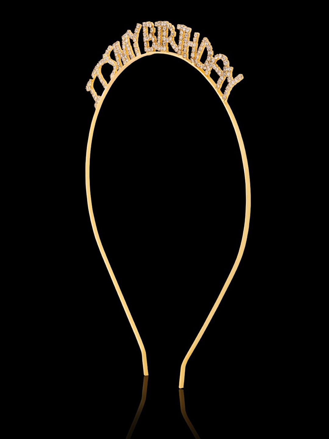 

Sanjog Girls Gold-Toned Embellished Crown ITS MY BIRTHDAY Hairband Tiara