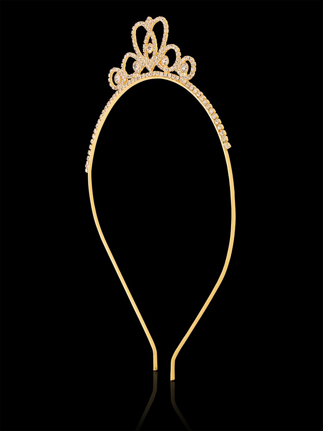 

Girls Gold-Toned Embellished Crown Birthday Party Hairband Tiara