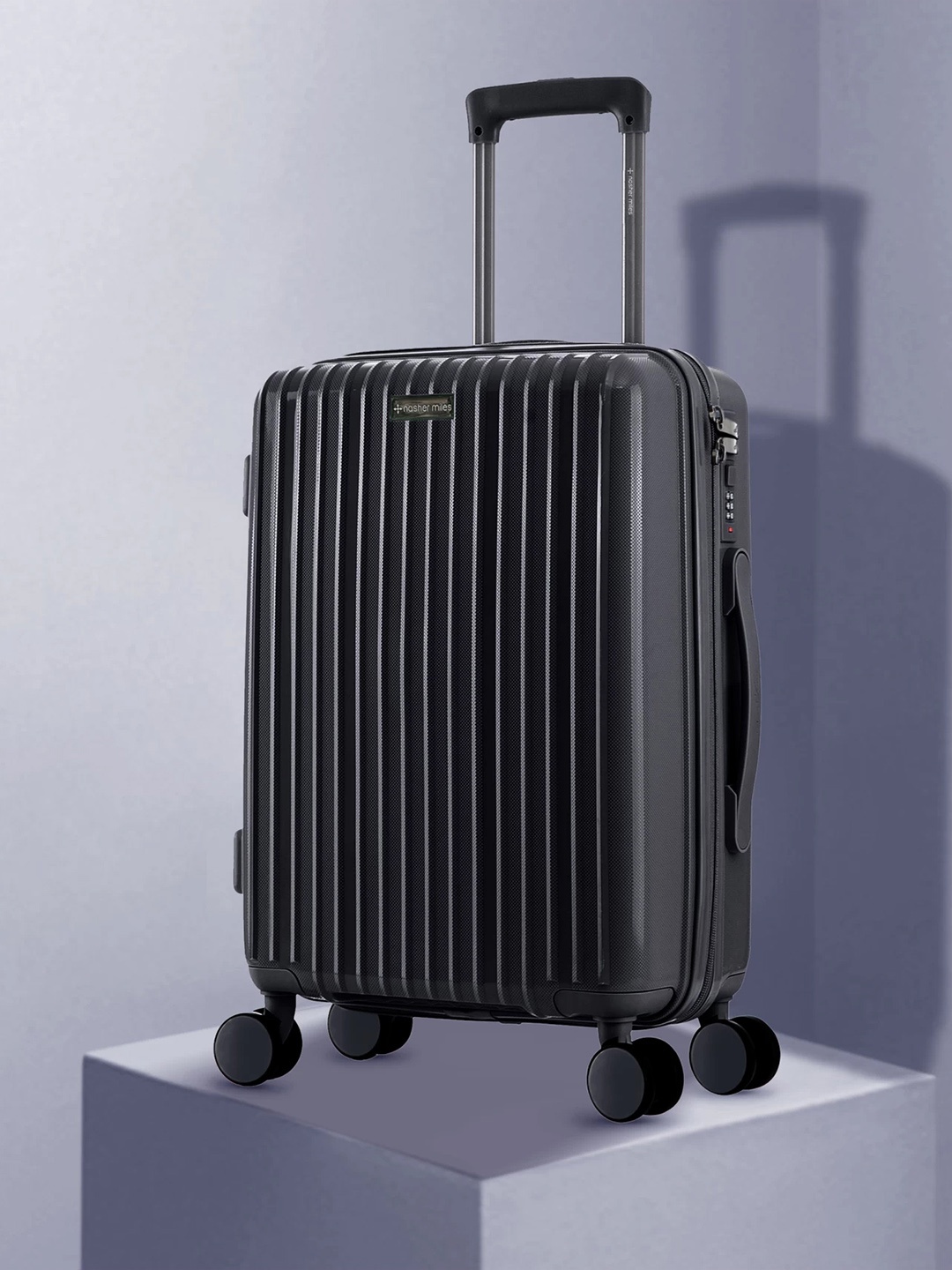 

Nasher Miles Pondicherry Polypropylene Cabin Black Trolley Bag - 20 inch (55cm)