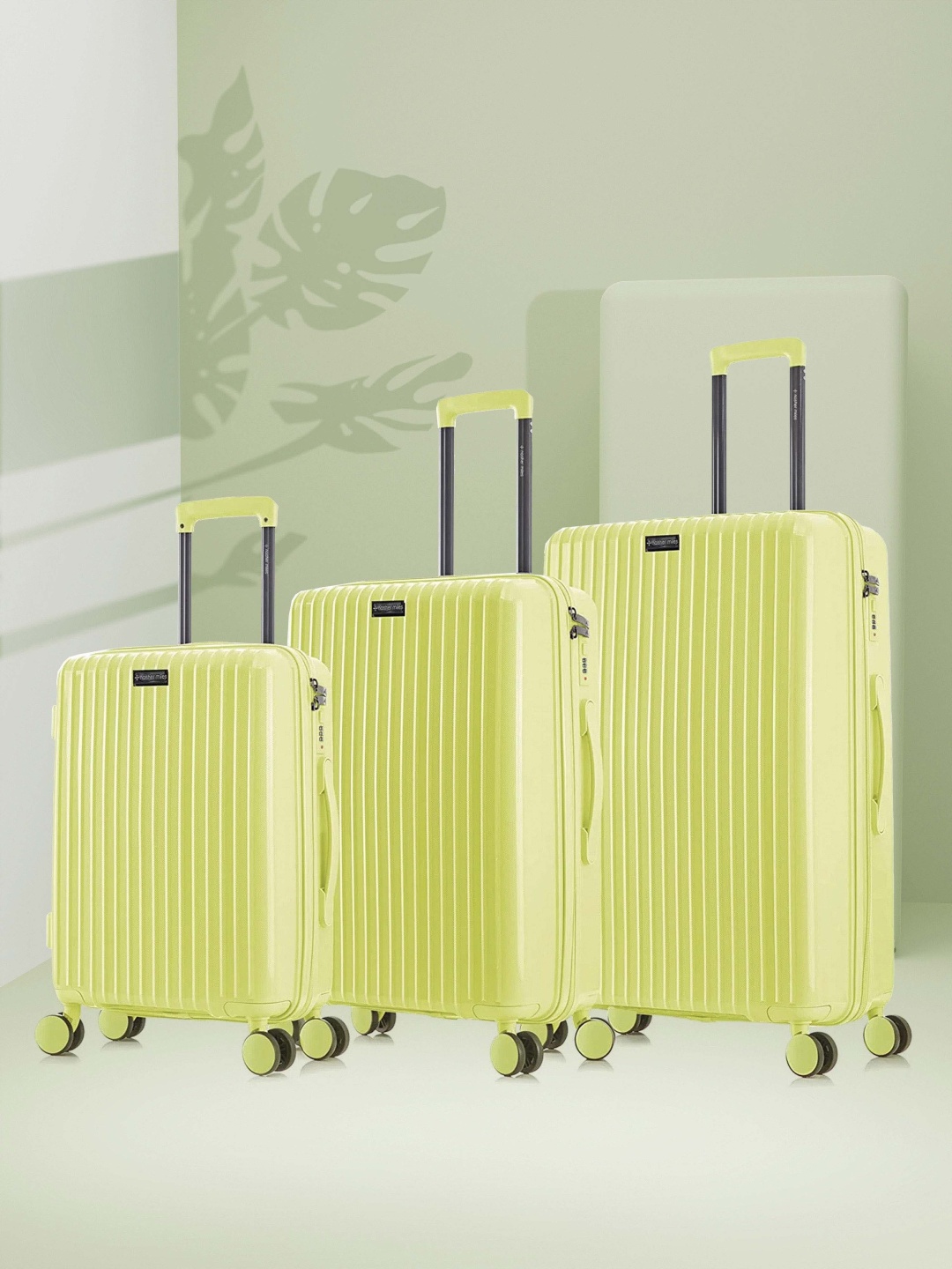 

Nasher Miles Pondicherry Polypropylene Yellow Trolley Bag Set 3 S/M/L 55-65-75cm