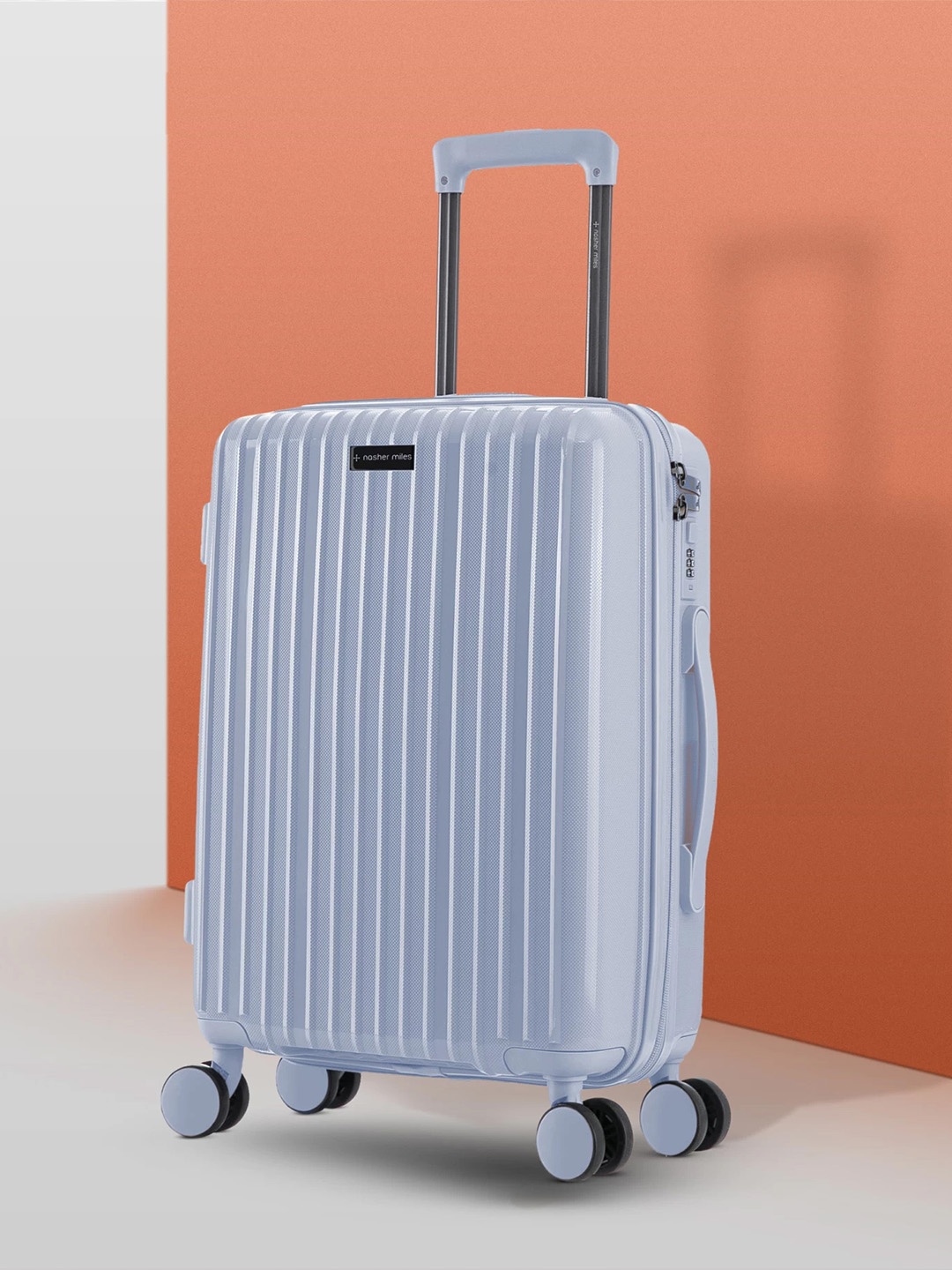 

Nasher Miles Auroville Textured Hard Trolley Suitcases - 55 cm, Lavender