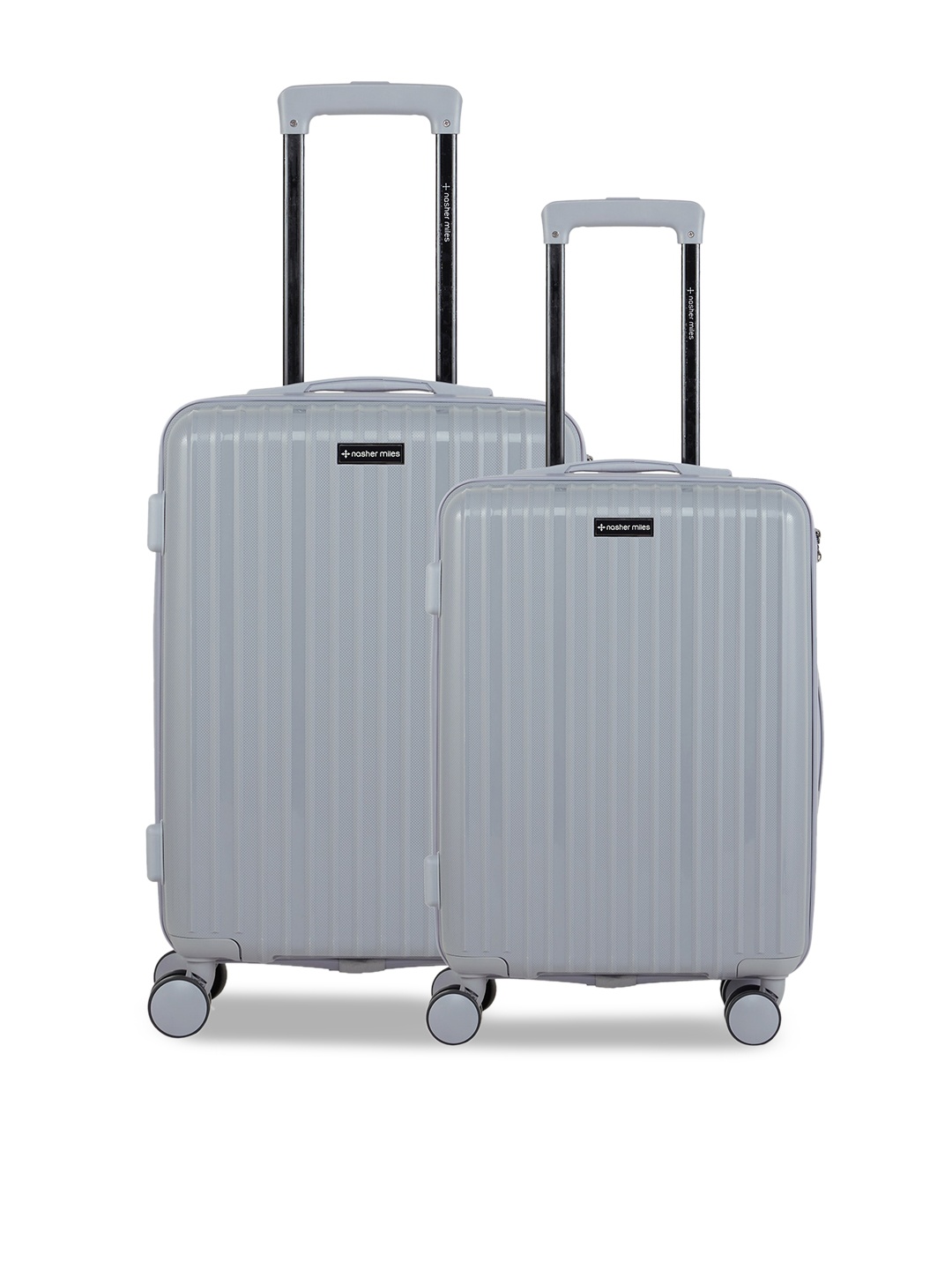 

Nasher Miles Pondicherry Polypropylene Grey Trolley Bag Set of 2 S/M 55-65cm