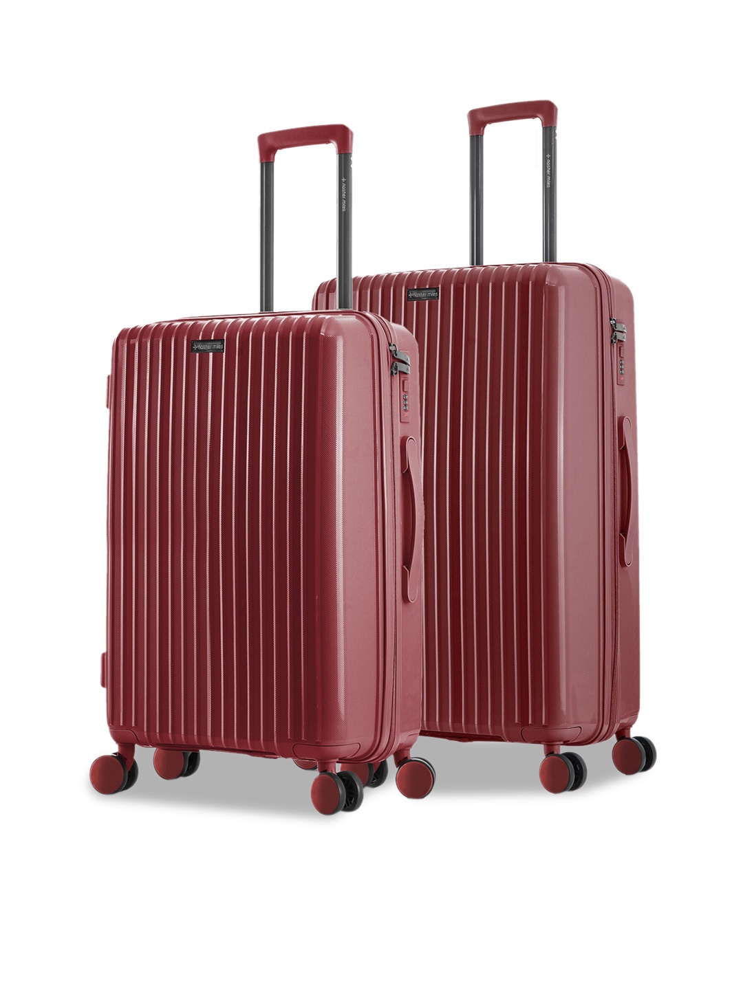 

Nasher Miles Set of 2 Maroon Textured Hard-Sided Trolley Bags