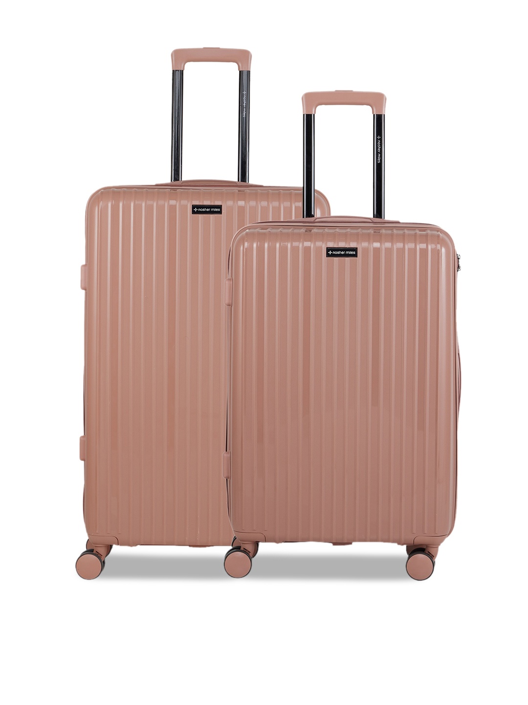 

Nasher Miles Set of 2 Pink Solid Trolley Bag