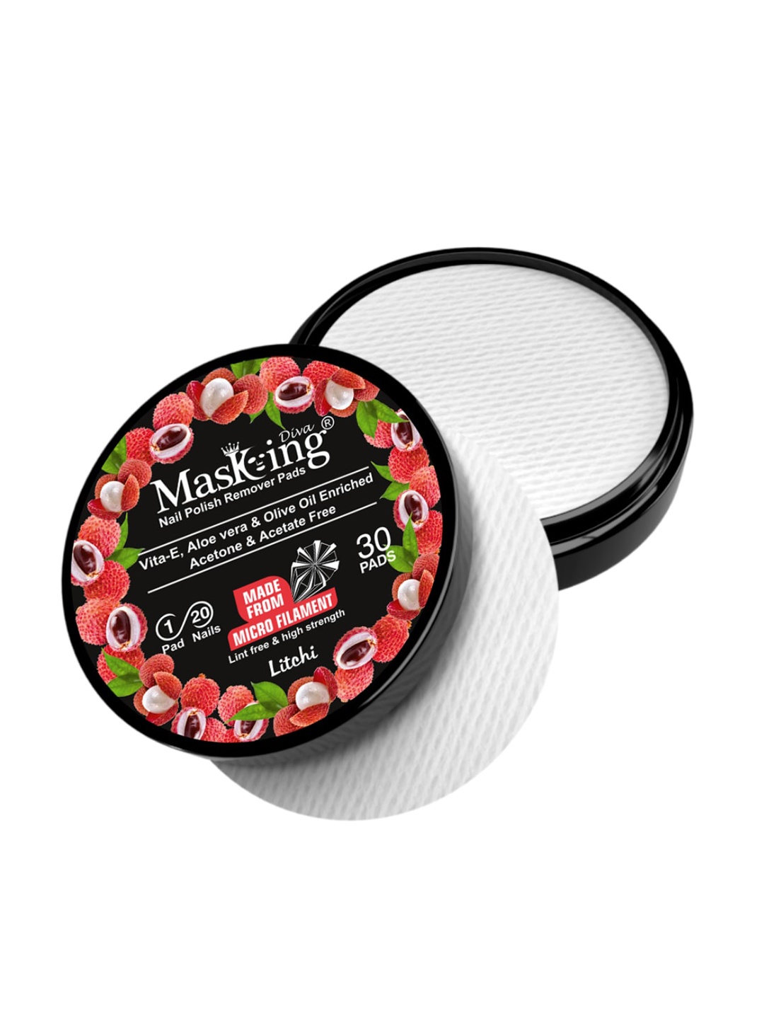 

MasKing Set of 4 Skin Glowing Charcoal Facial Masks with Litchi Nail Polish Remover Pads, Yellow