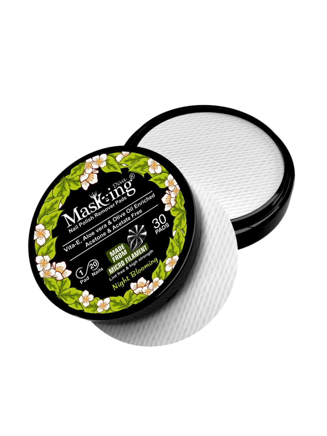 

MasKing Pack of 4 Lightening Sheet Masks & 1 Night Blooming Nail Polish Remover Wipes, Multi