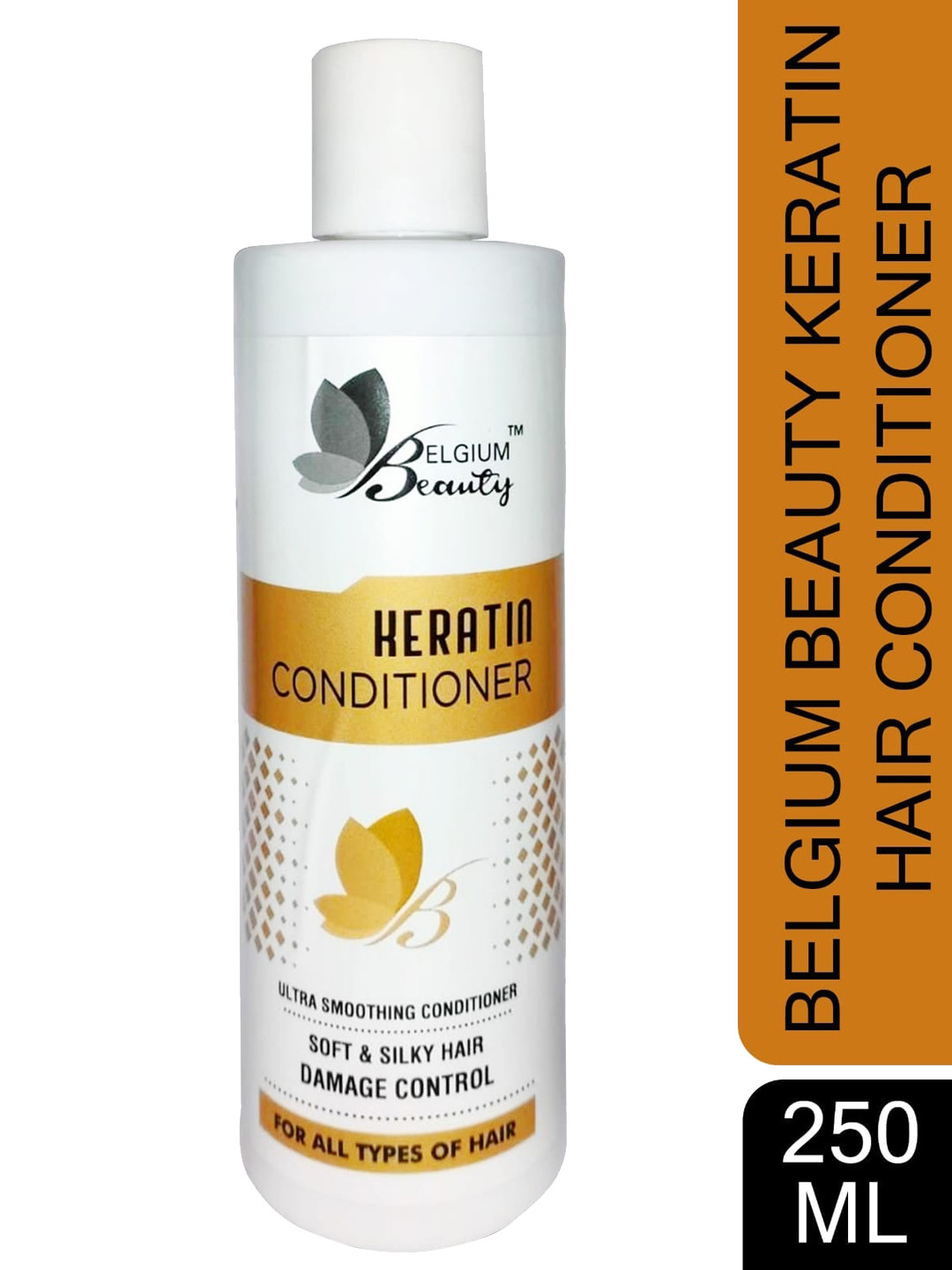 

Belgium Beauty Keratin Damage Control Hair Conditioner for Soft & Silky Hair - 250 ml, White