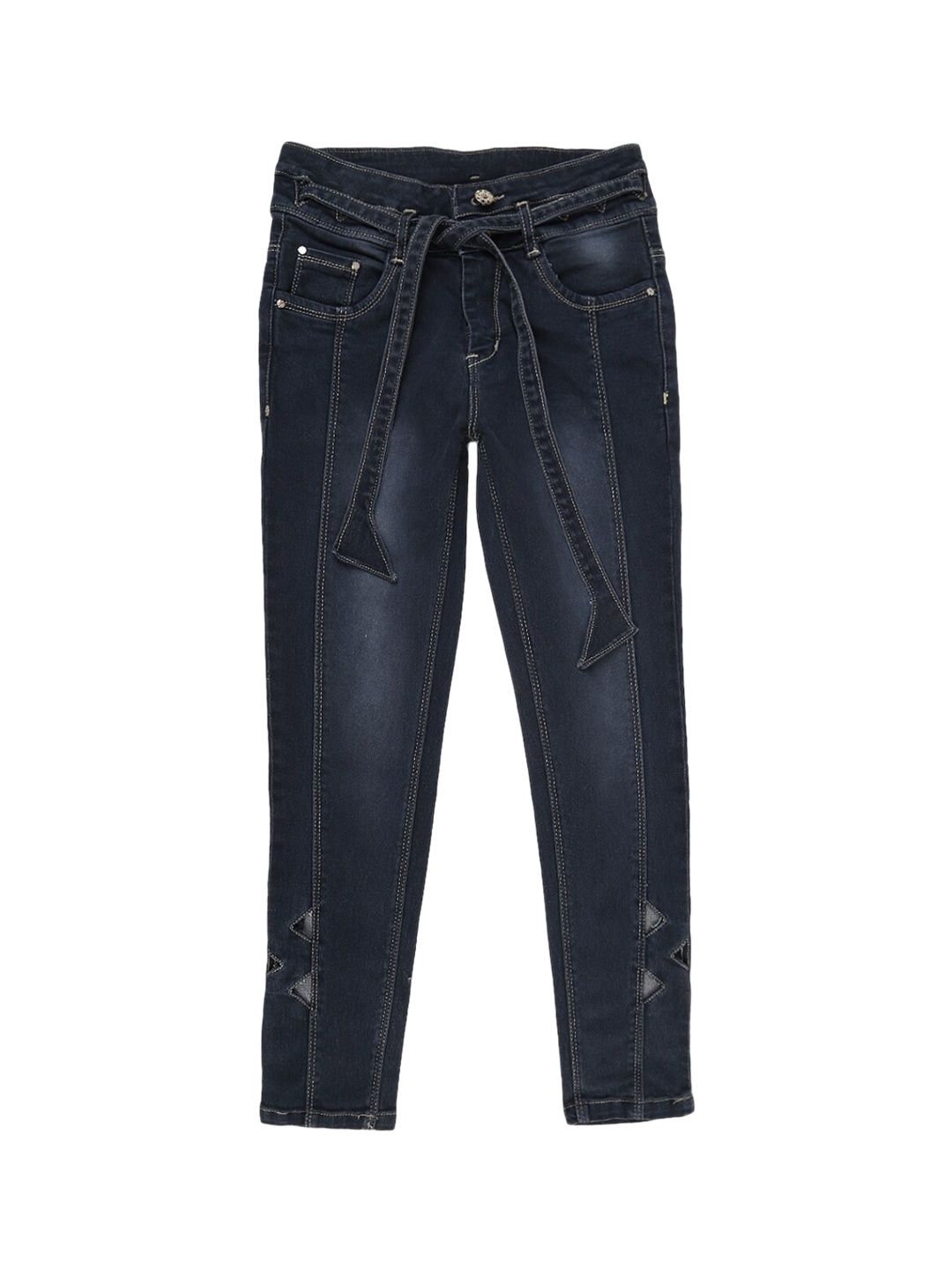 

V-Mart Girls Blue Mildly Distressed Light Fade Stretchable Jeans