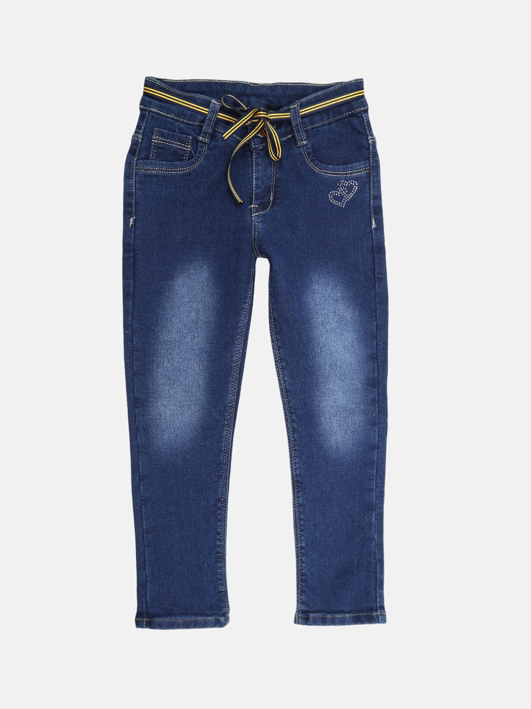 

V-Mart Girls Blue Low-Rise Heavy Fade Stretchable Jeans