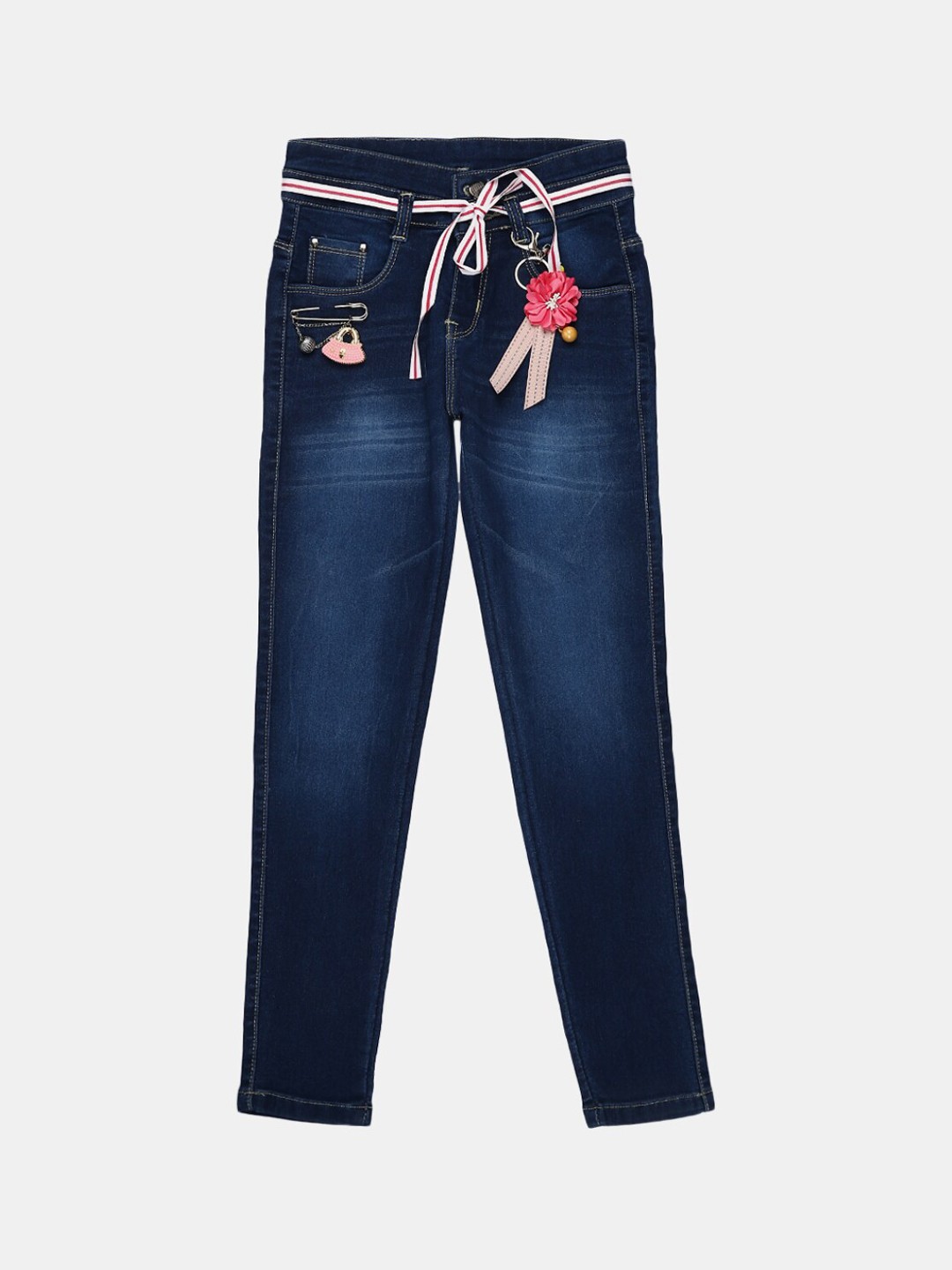 

V-Mart Girls Blue Light Fade Stretchable Jeans