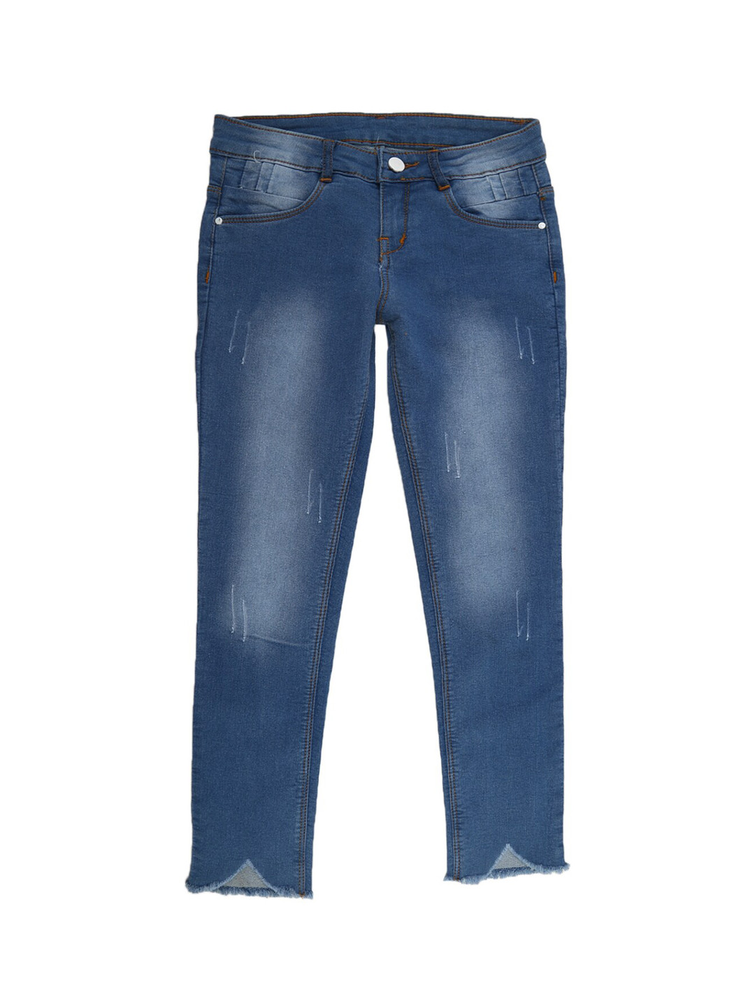 

V-Mart Girls Blue Low Distress Heavy Fade Stretchable Jeans
