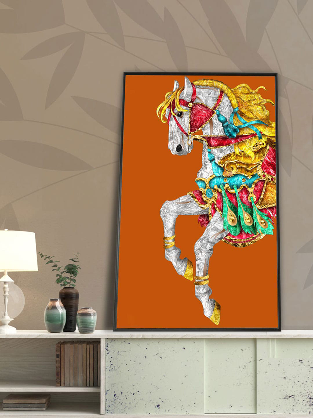 

Art Street Multicolored Majestic Horse Framed Canvas Wall Painting, Multi