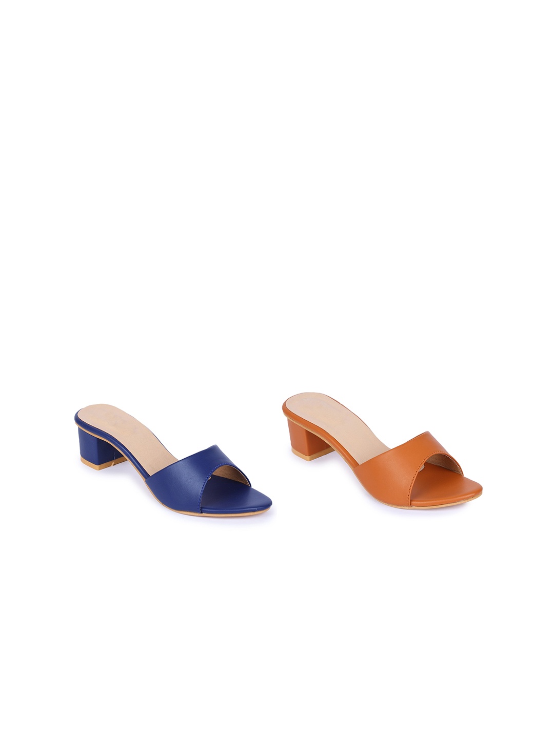 

VAYONAA Set of 2 PU Block Sandals, Multi