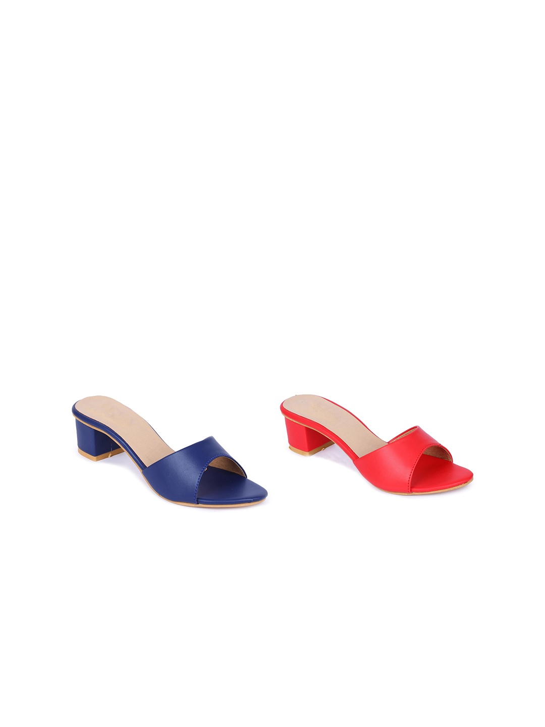 

VAYONAA Multicoloured PU Block Sandals, Multi