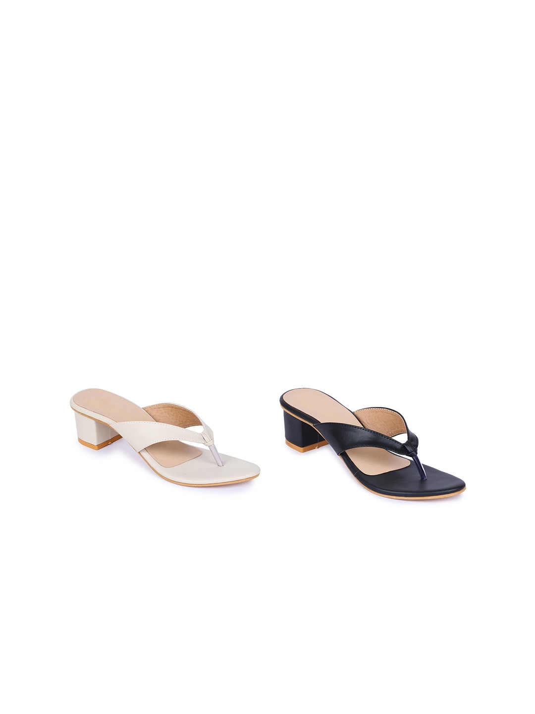 

VAYONAA Set of 2 Multicoloured PU Block Sandals, Multi