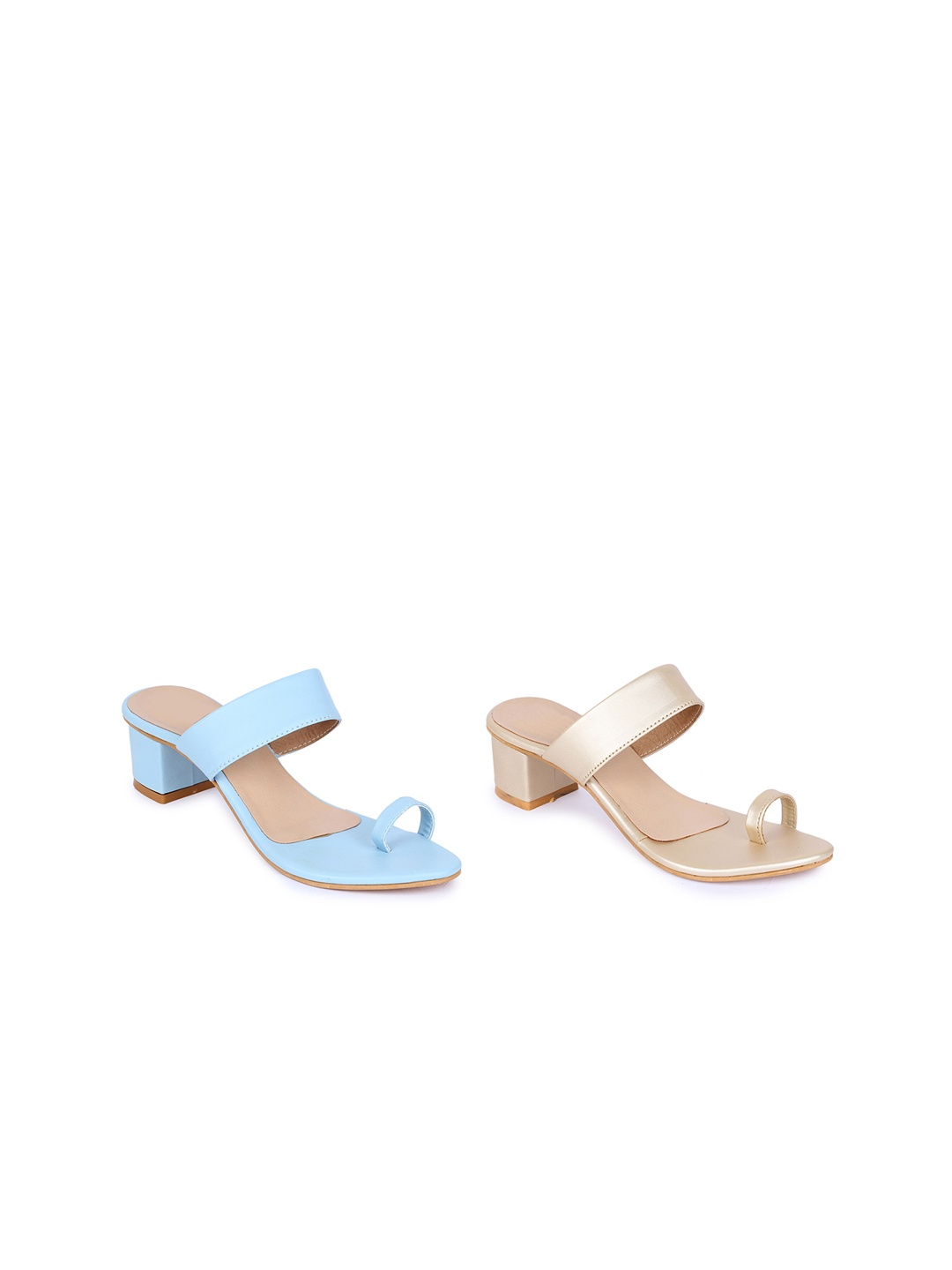 

VAYONAA Set of 2 PU Block Sandals, Multi