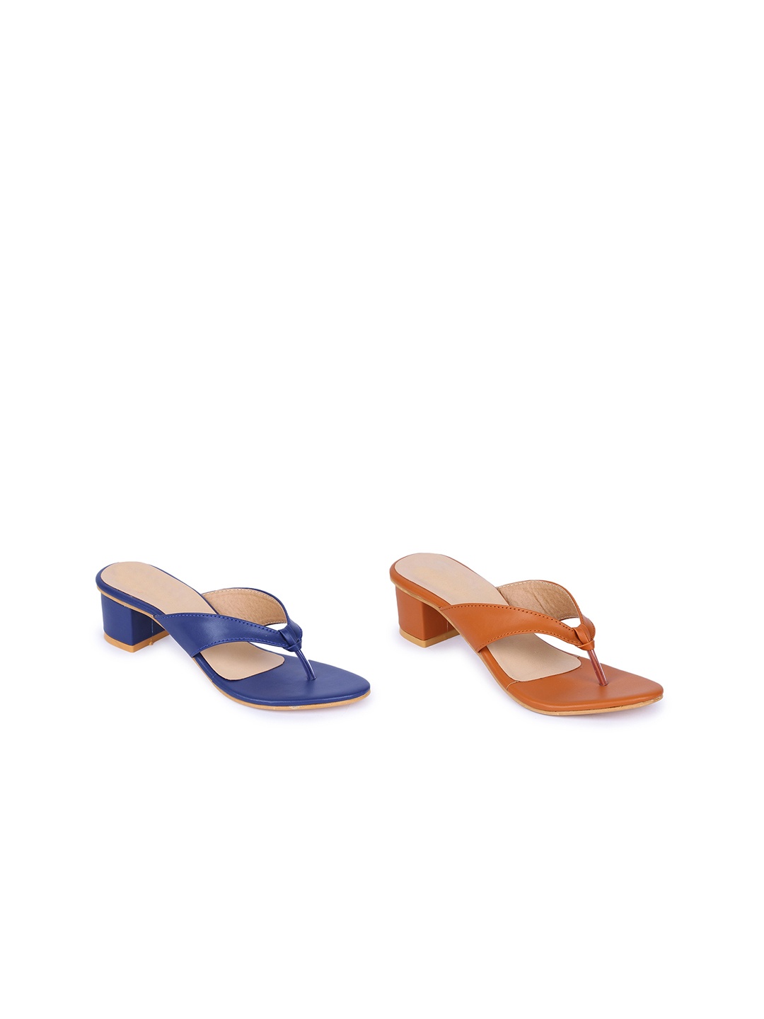 

VAYONAA Set of 2 PU Block Sandals, Multi
