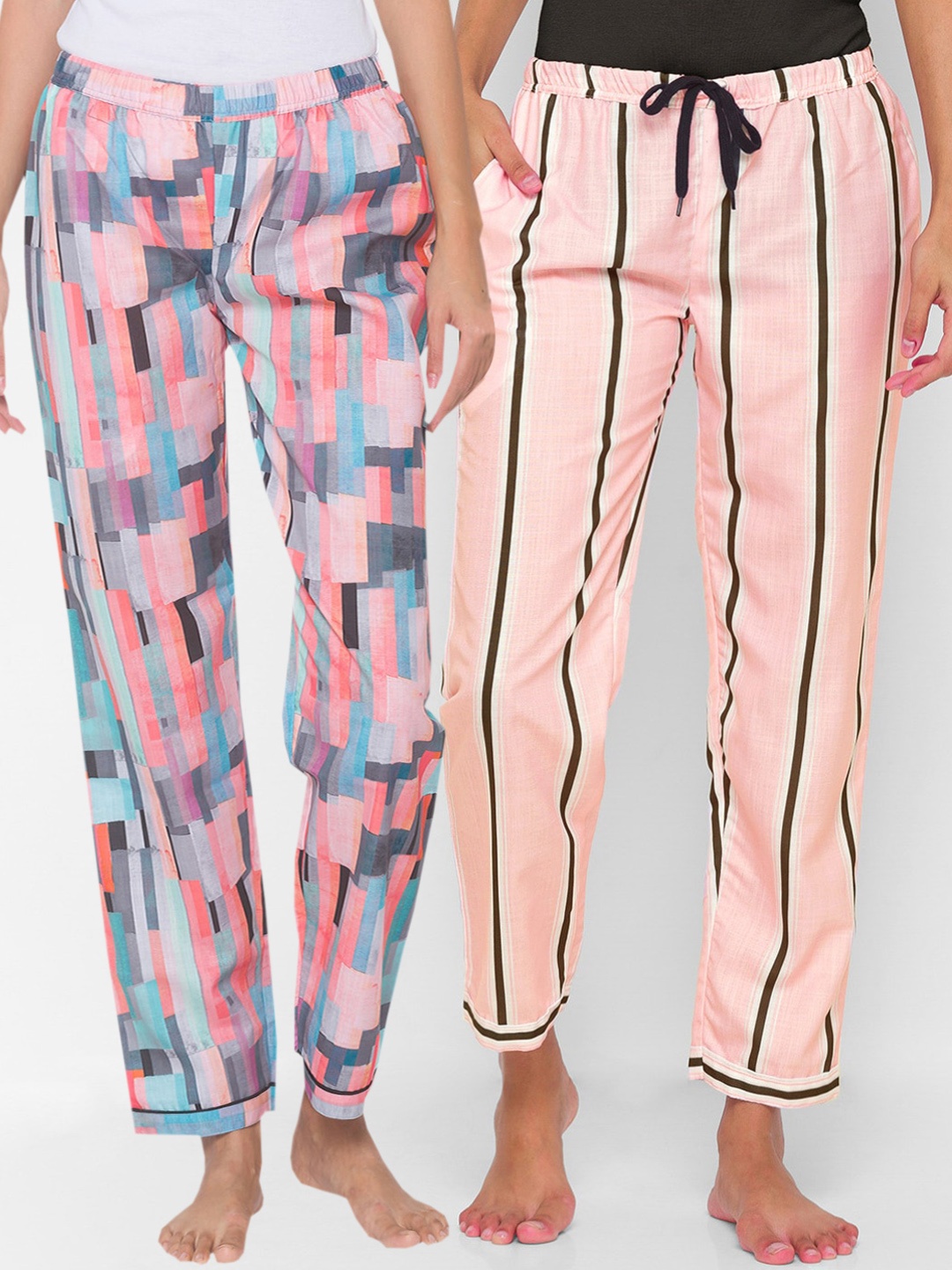 

FashionRack Women Pack of 2 Printed Lounge Pants, Multi