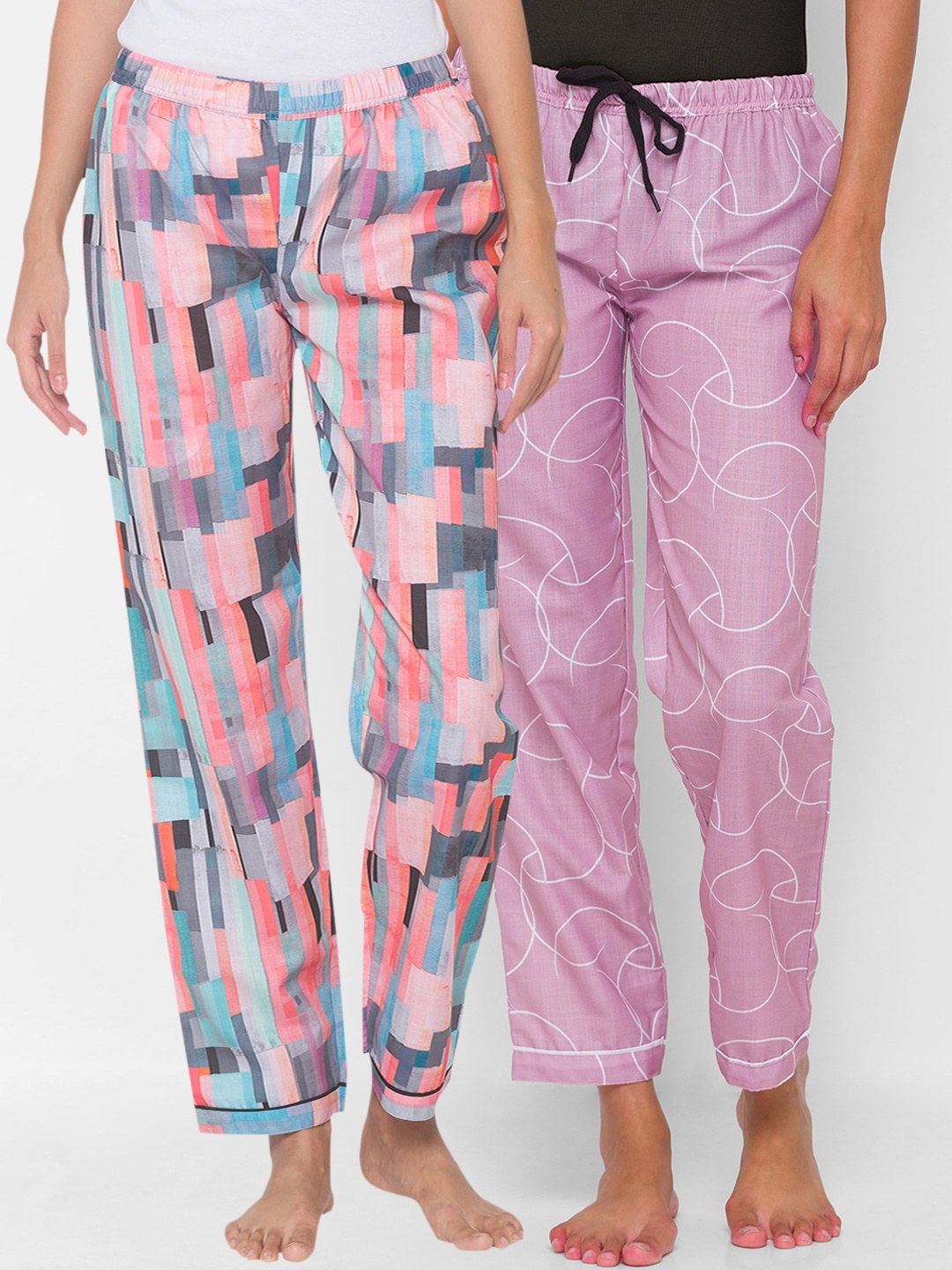 

FashionRack Women Pack of 2 Printed Lounge Pants, Pink