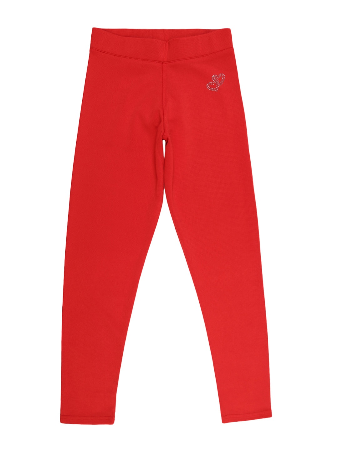 

V-Mart Kids Girls Red Solid Cotton Jeggings