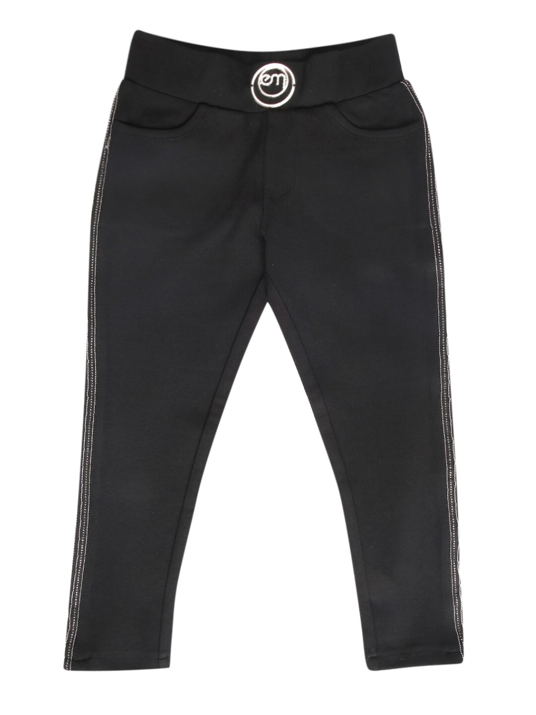 

V-Mart Girls Black Solid Cotton Jeggings