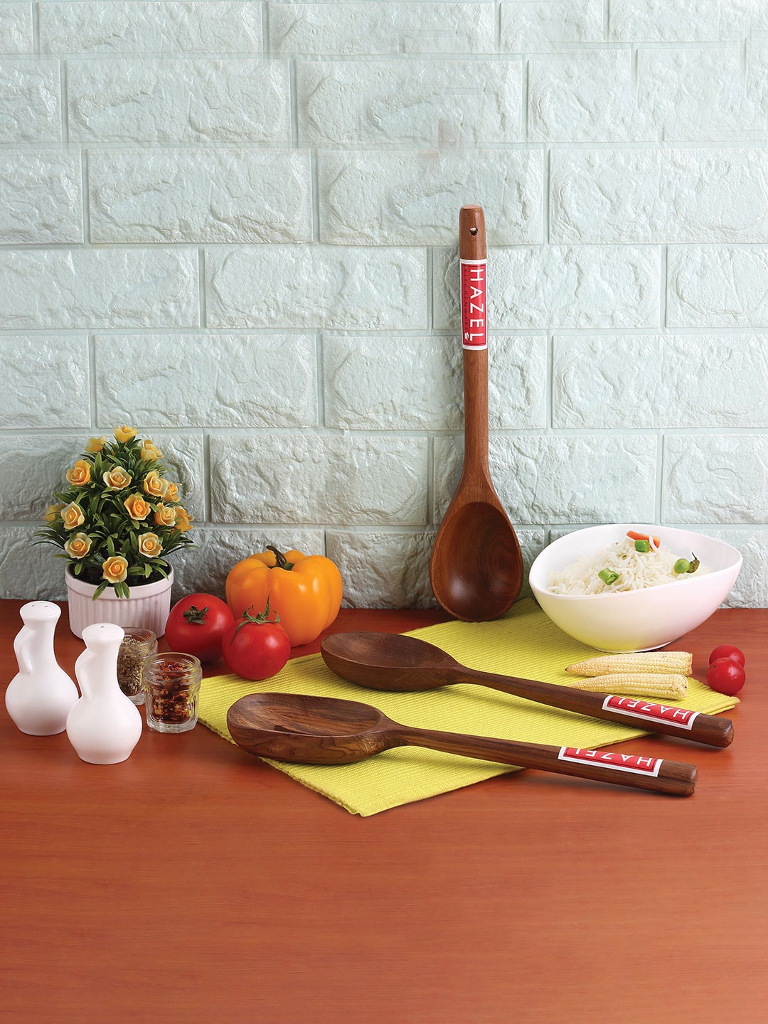 

HAZEL Brown Wooden Spatula Set