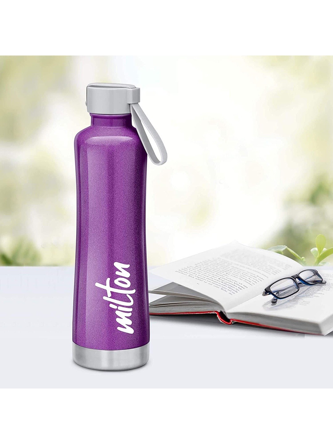 

Milton Purple Printed Tiara-600 Thermosteel Water Bottle Hot & Cold Vacuum Insulated Flask