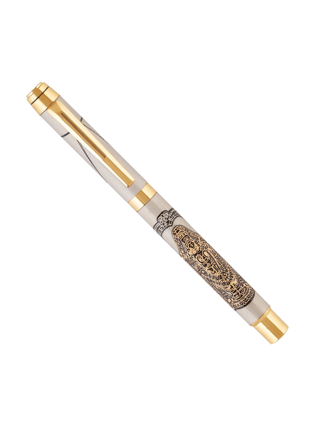 

VEA Silver-Toned & Gold-Toned Tirupati Balaji Printed Rollerball Pen