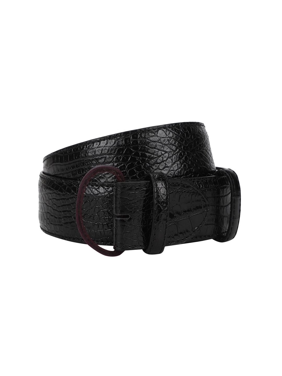 

ELLIOT RHODES Men Black Textured Belt