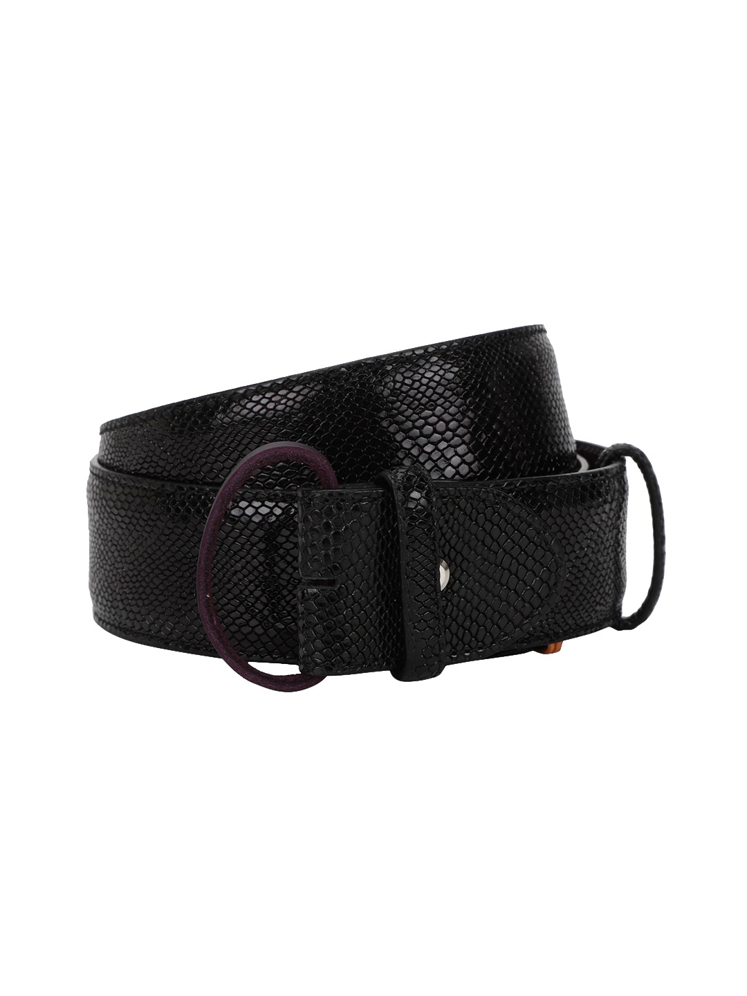 

ELLIOT RHODES Men Black Textured Belt