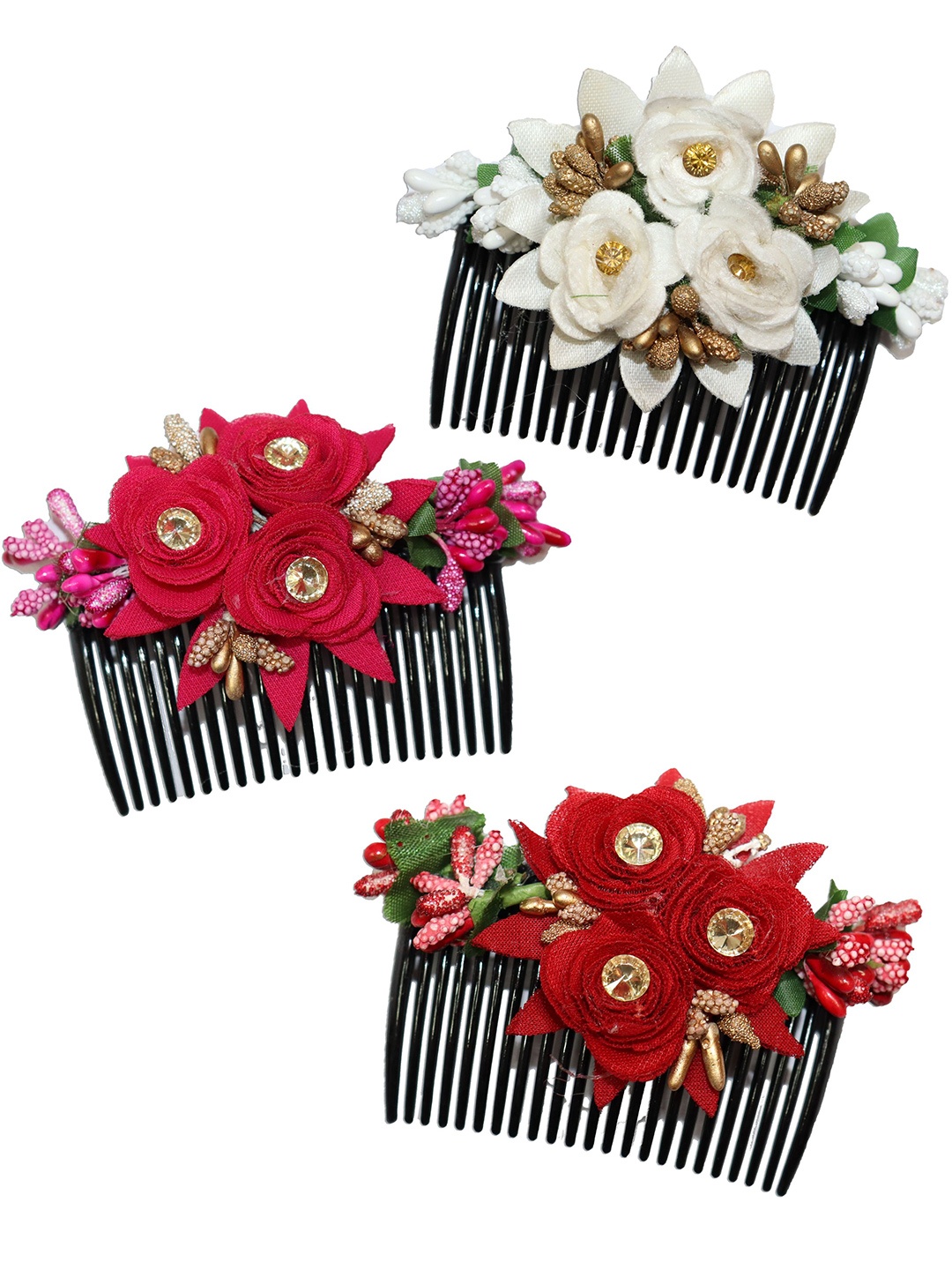 

VAGHBHATT Women Multicoloured & White Comb Pin, Multi