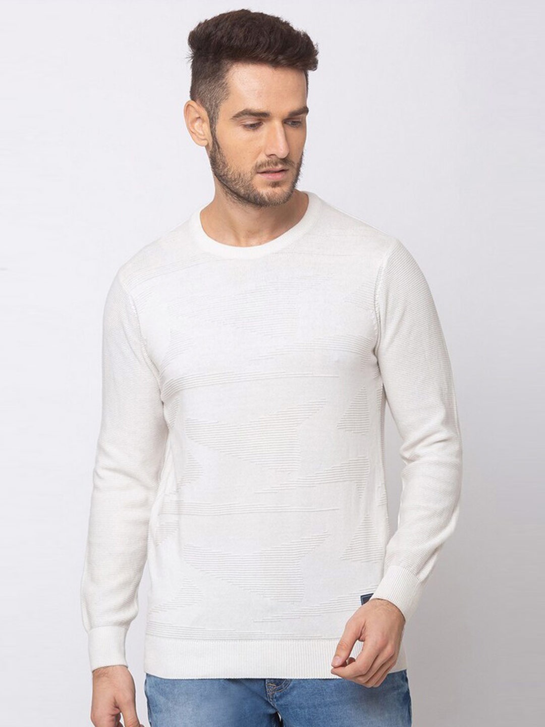 

SPYKAR Men White Pullover