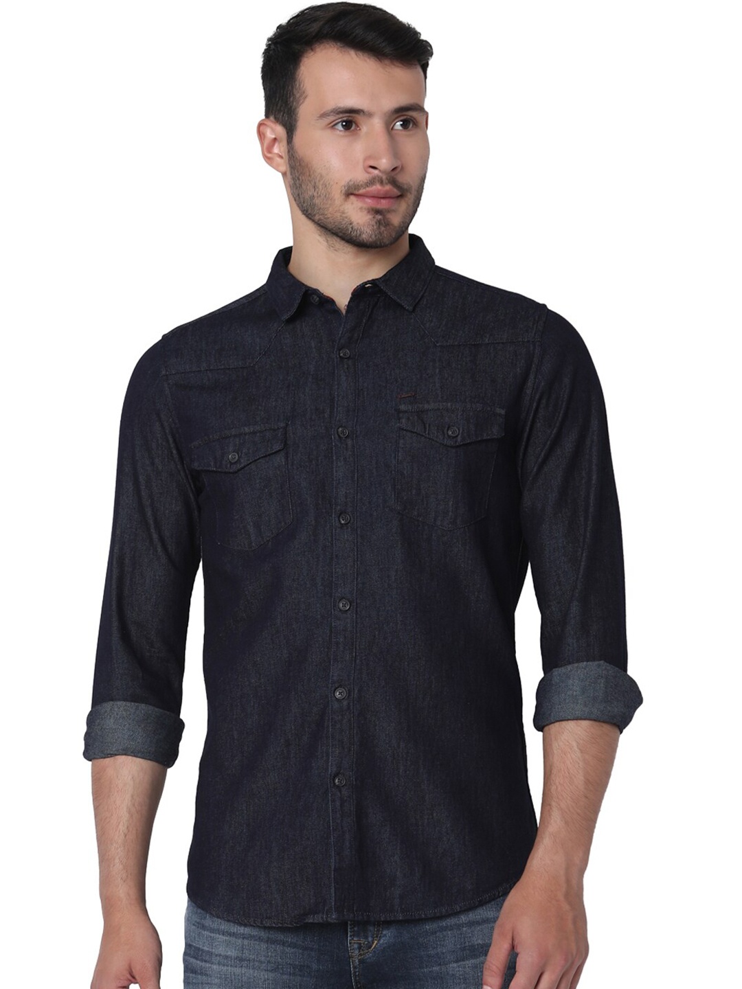 

SPYKAR Men Blue Slim Fit Casual Shirt