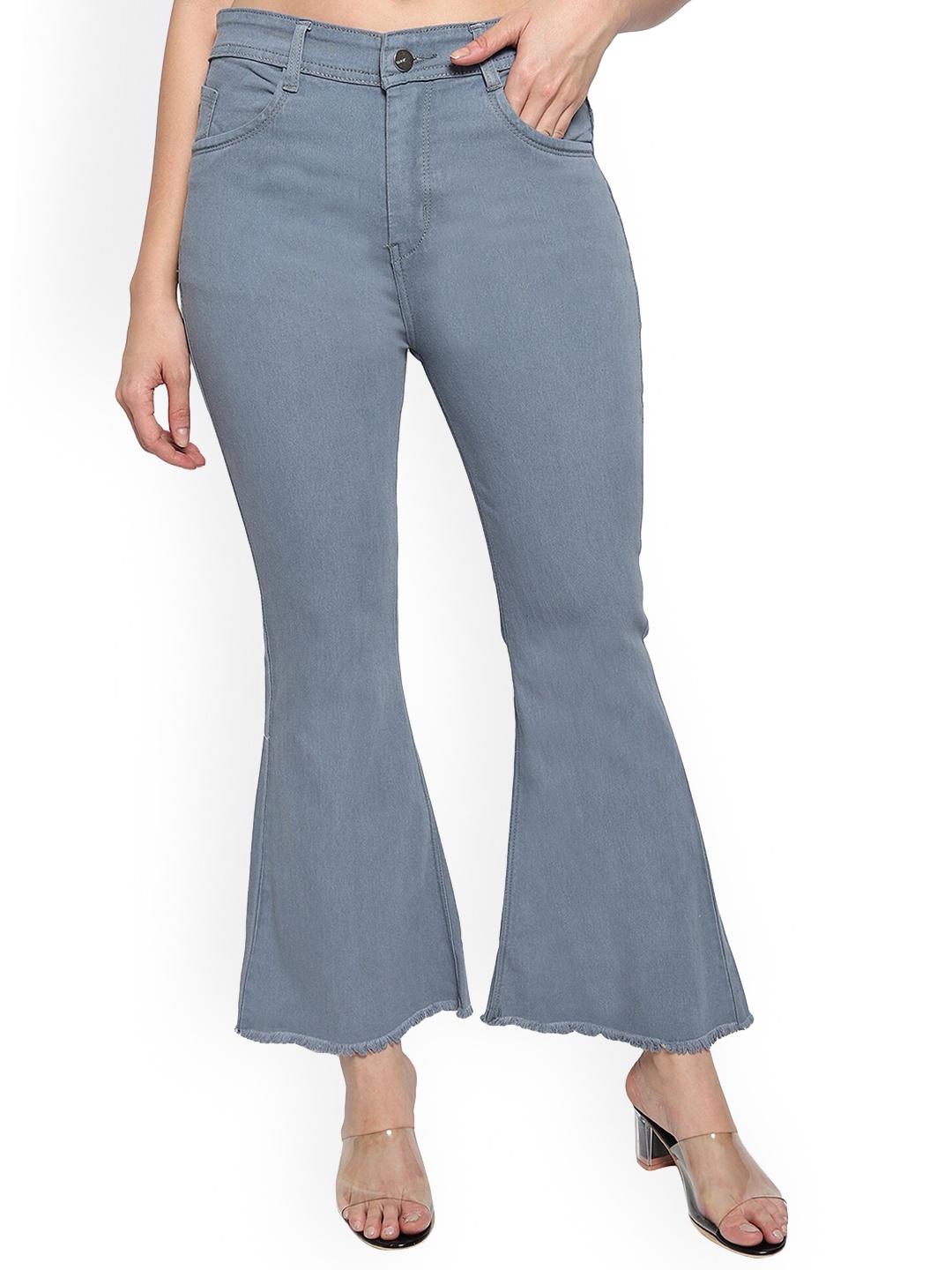 

LIVE OK Women Blue Bootcut Stretchable Jeans