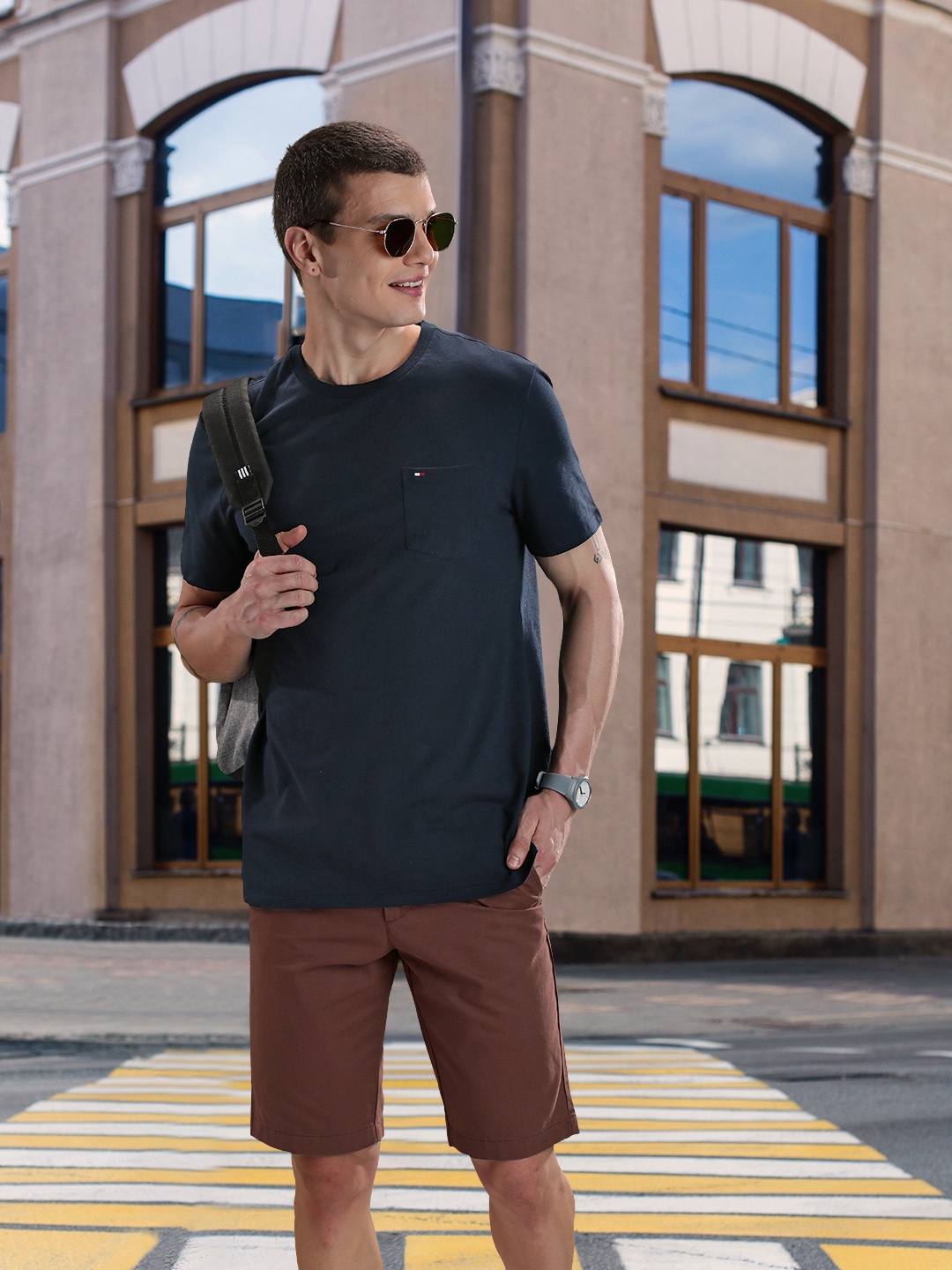

Allen Solly Men Brown Slim Fit Pure Cotton Shorts