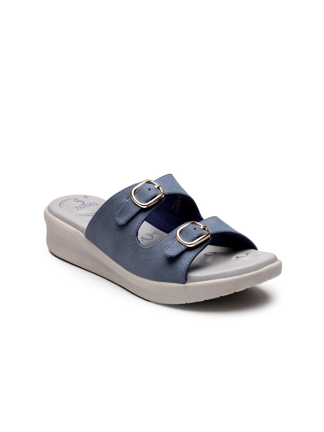 

VON WELLX GERMANY Women Blue & Grey Rubber Slip-On
