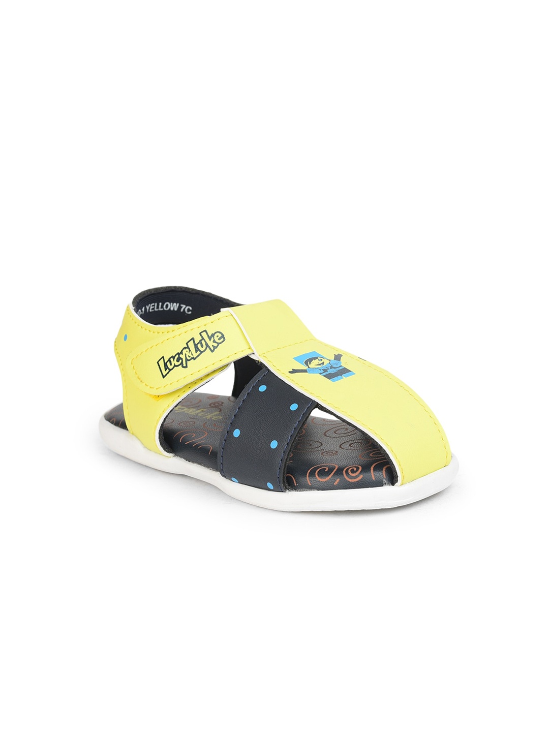 

Liberty Kids Yellow Colourblocked Slip-On Sports Sandals