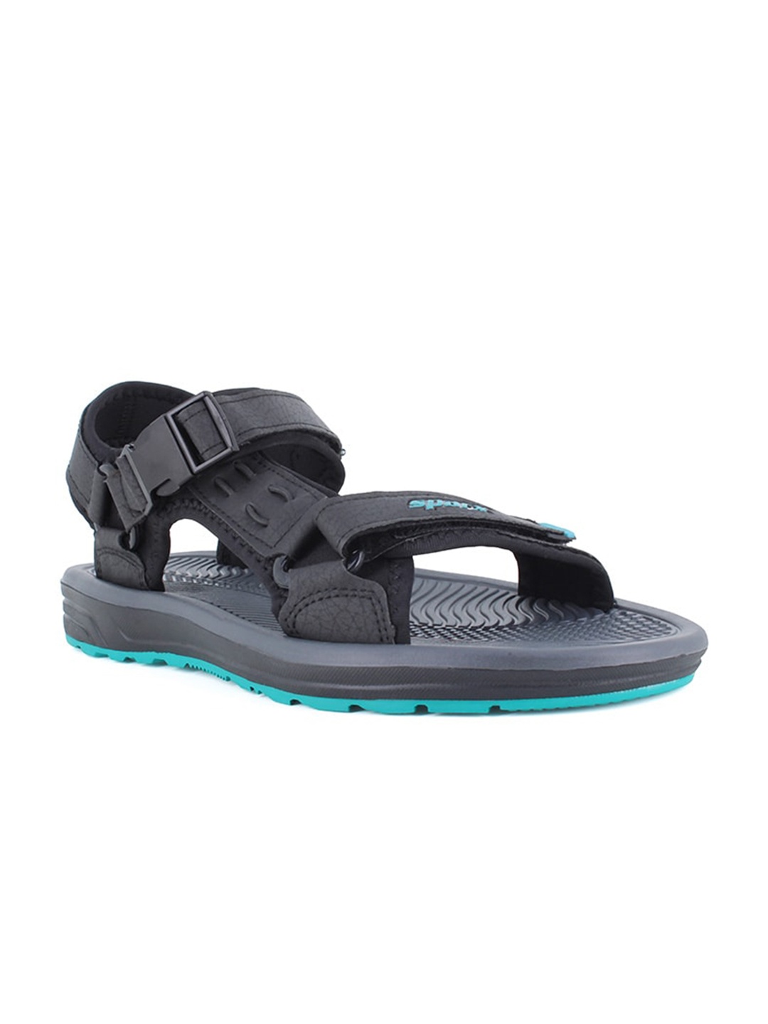 

Sparx Men Black Solid Sports Sandals