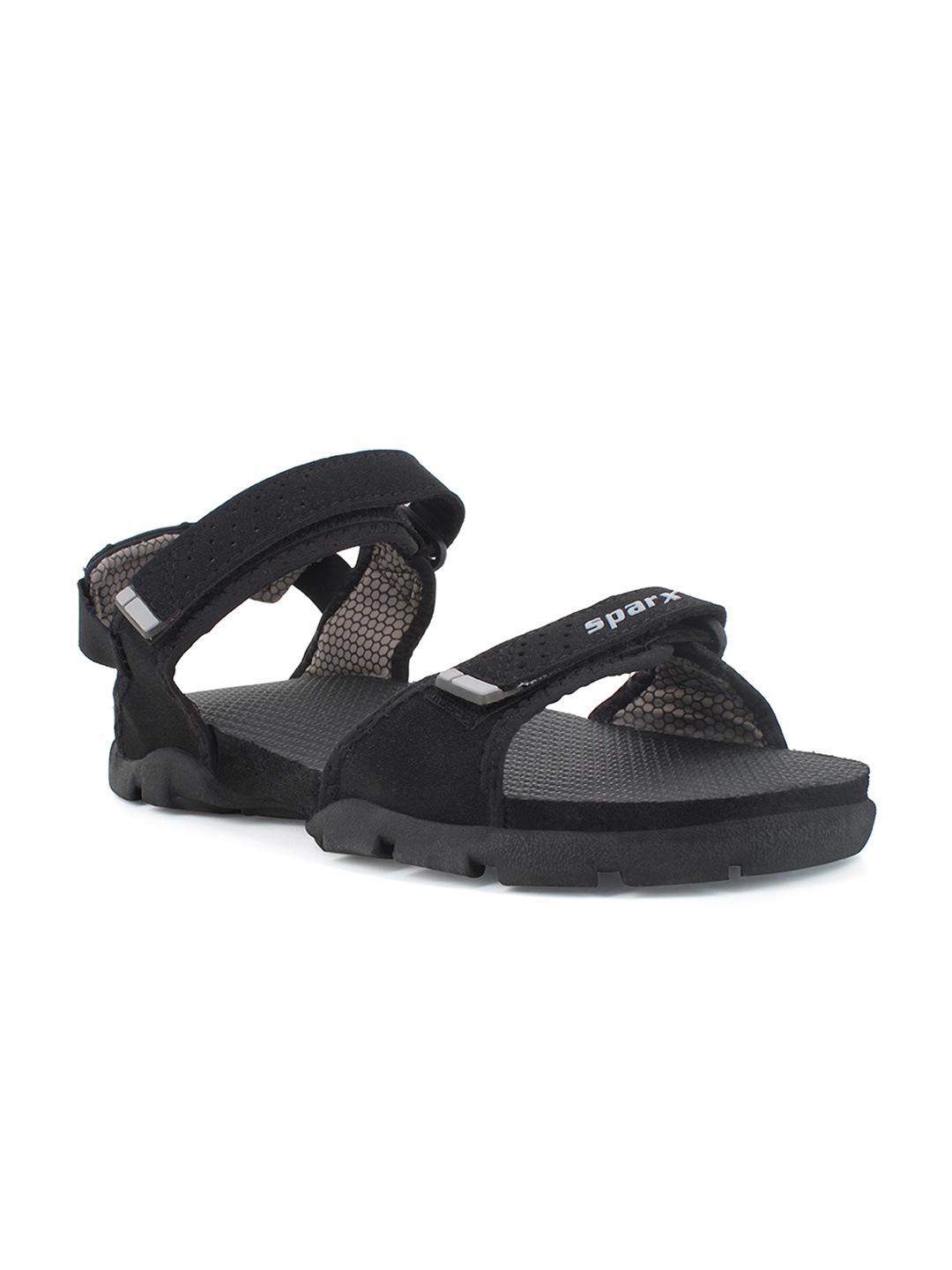 

Sparx Men Black Solid Sports Sandals