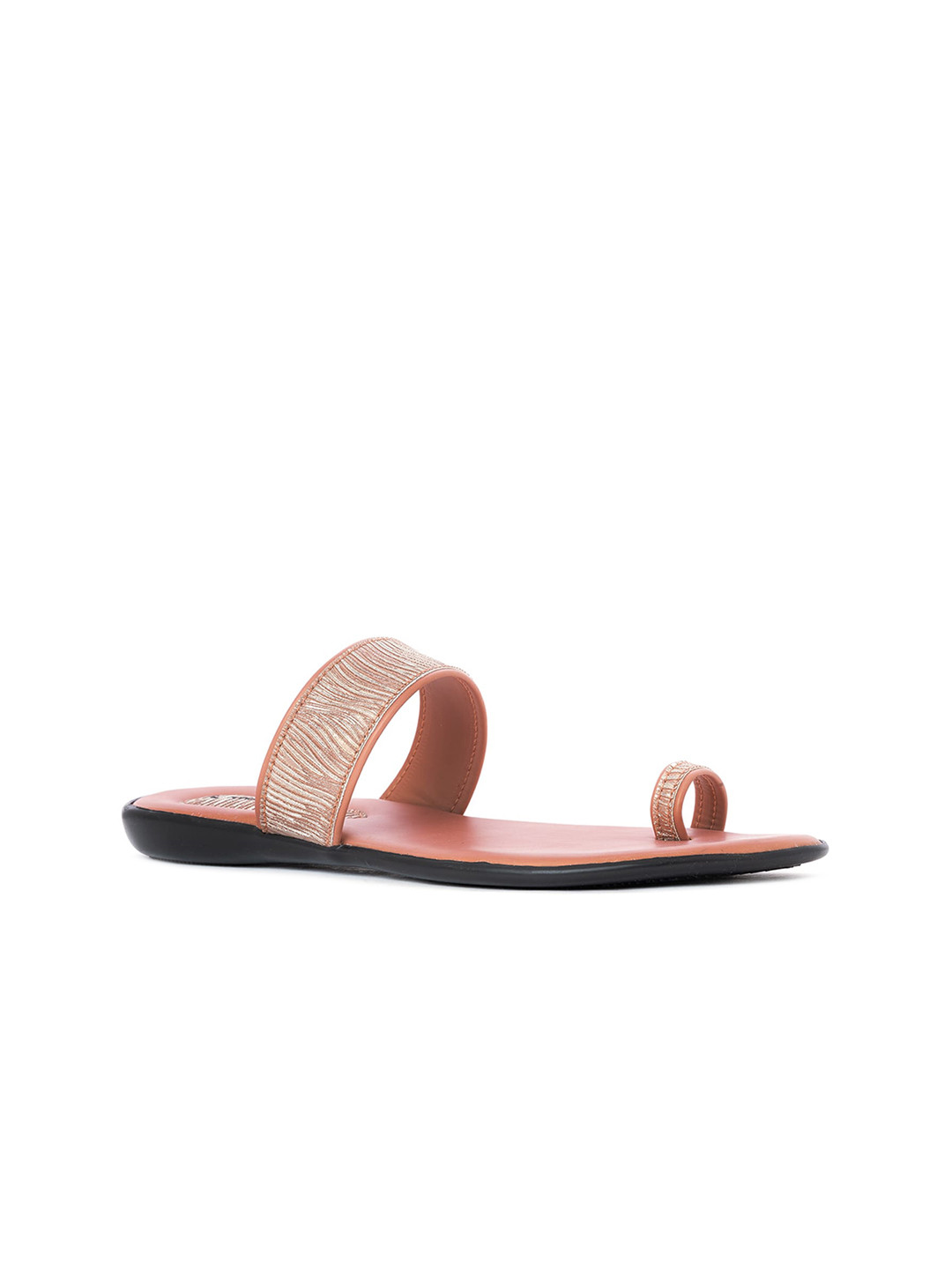 

Khadims Women Pink Striped One Toe Flats