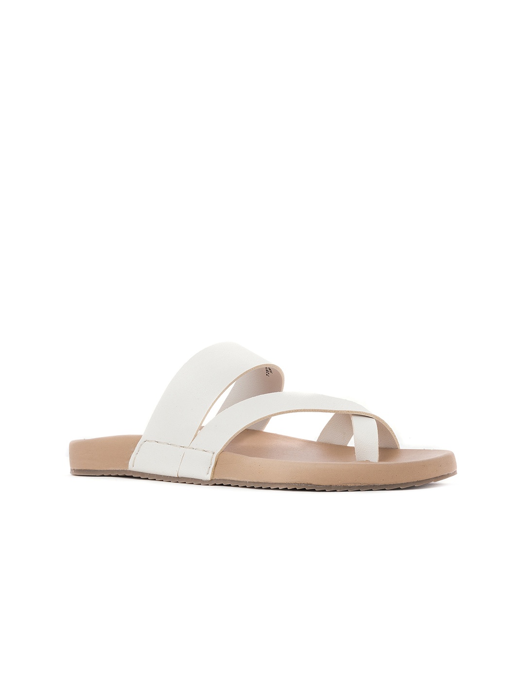 

Khadims Women White One Toe Flats with Buckles