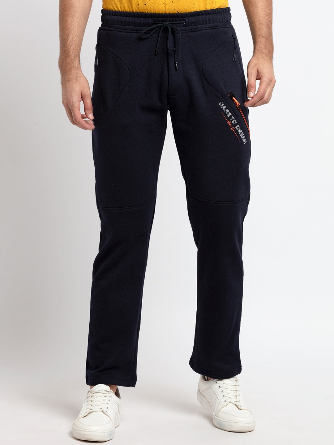 

Status Quo Men Navy Blue Solid Track Pants