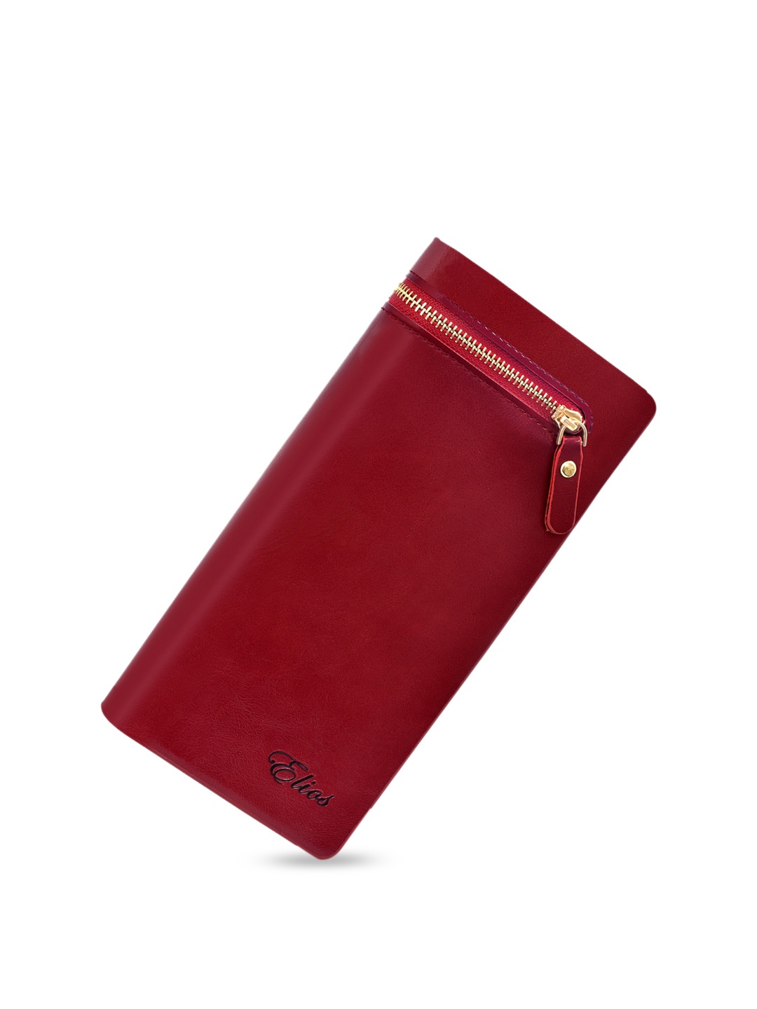 

Elios Women Zip Detail PU Two Fold Wallet, Maroon
