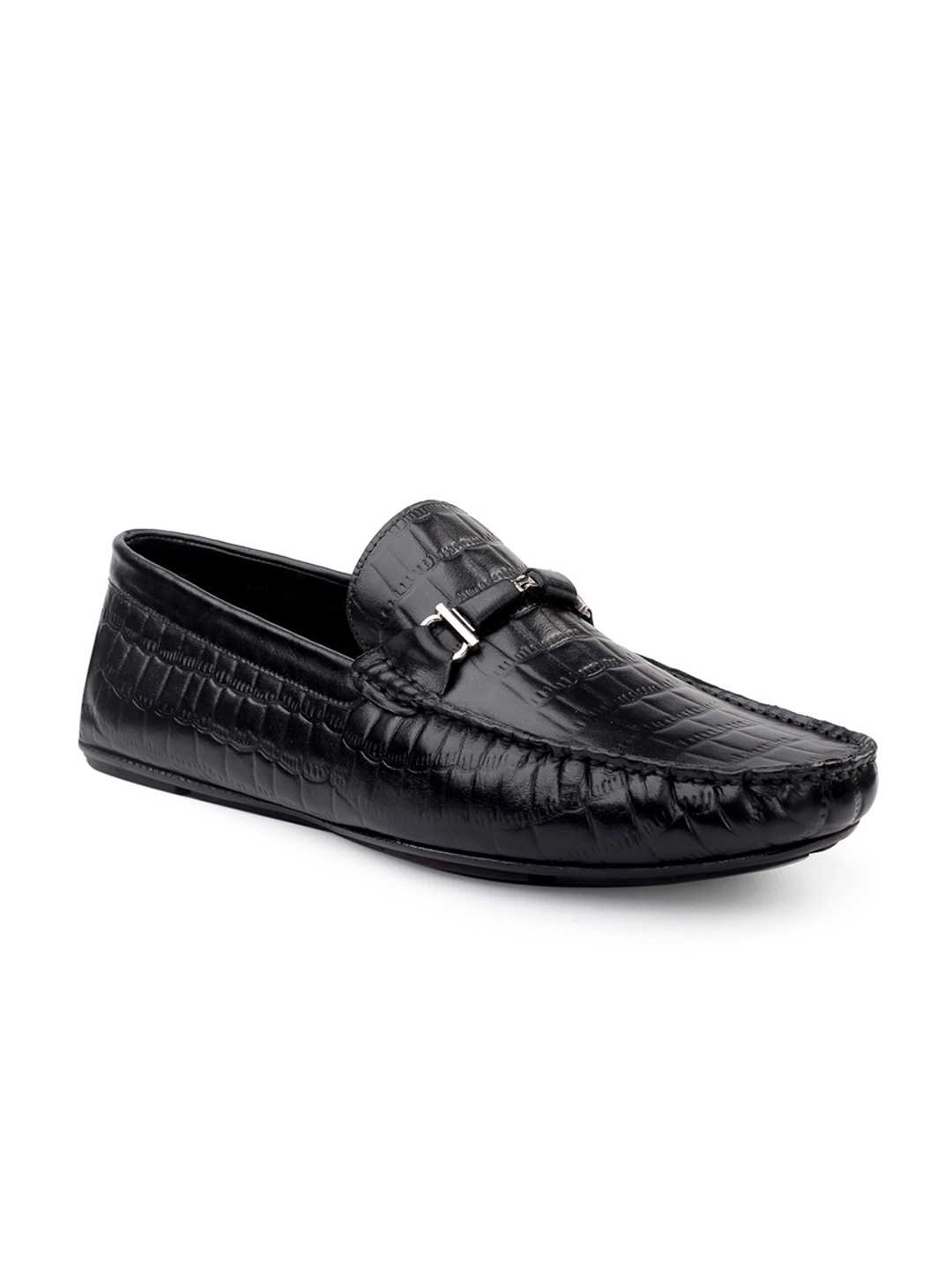 

One8 Men Black Solid Formal Loafers