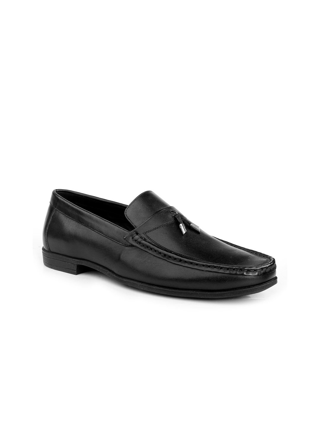 

One8 Men Black Solid Genuine Leather Formal Loafers