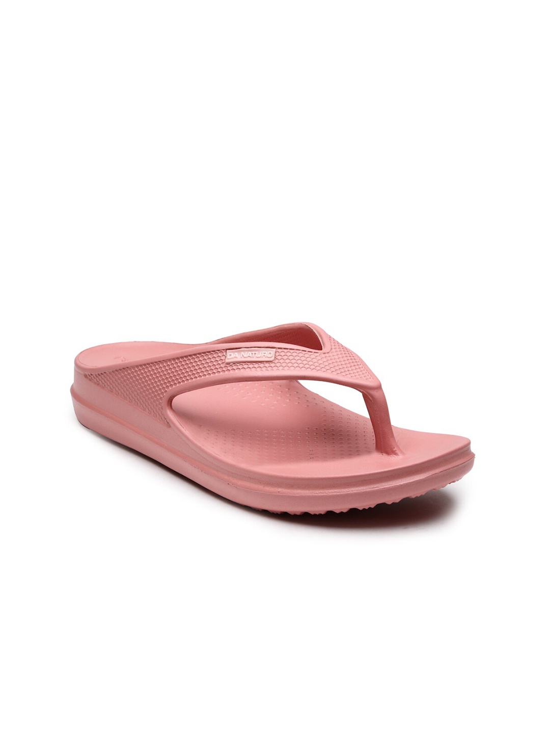 

DA NATURO ITALY Women Peach-Coloured & White Rubber Slip-On